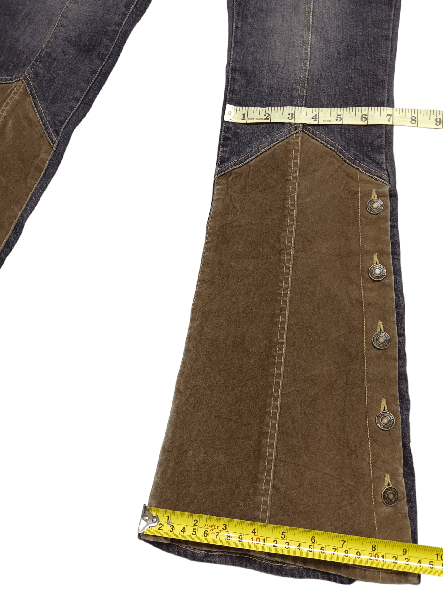 If Six Was Nine Oririn Low Rise Skinny Punk Flare Jeans Size US 28 / EU 44 - 10 Thumbnail