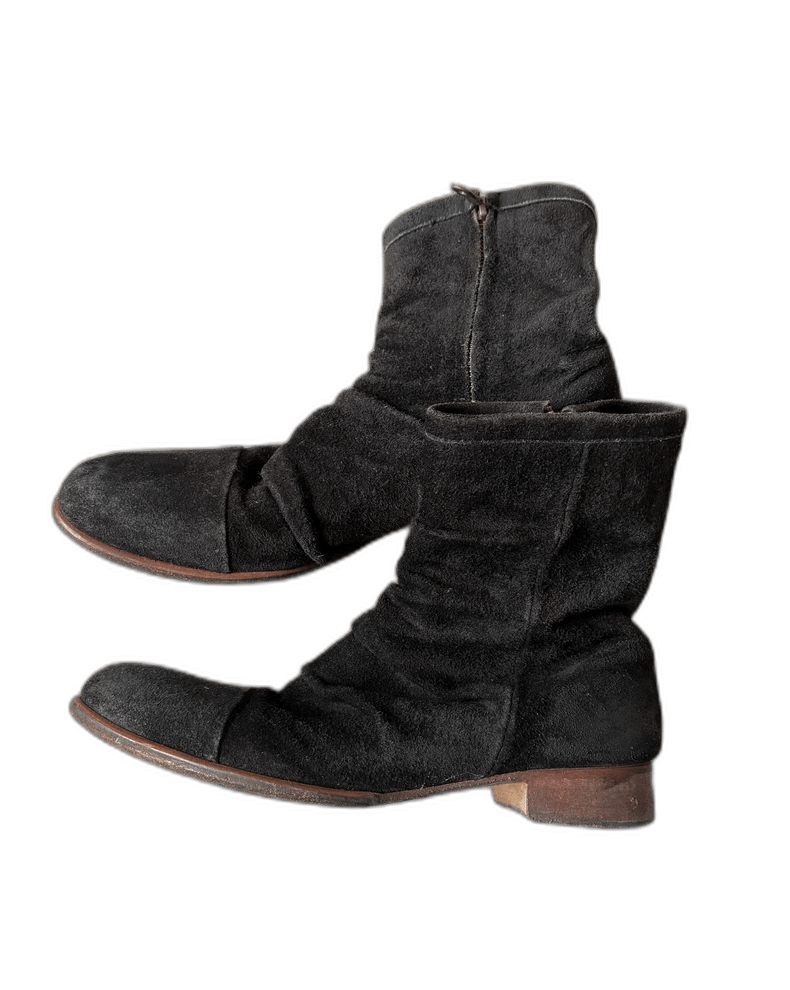 Yohji Yamamoto Vintage Alfredo Bannister Suede Ankle Boots Size US 9 / IT 39 - 1 Thumbnail