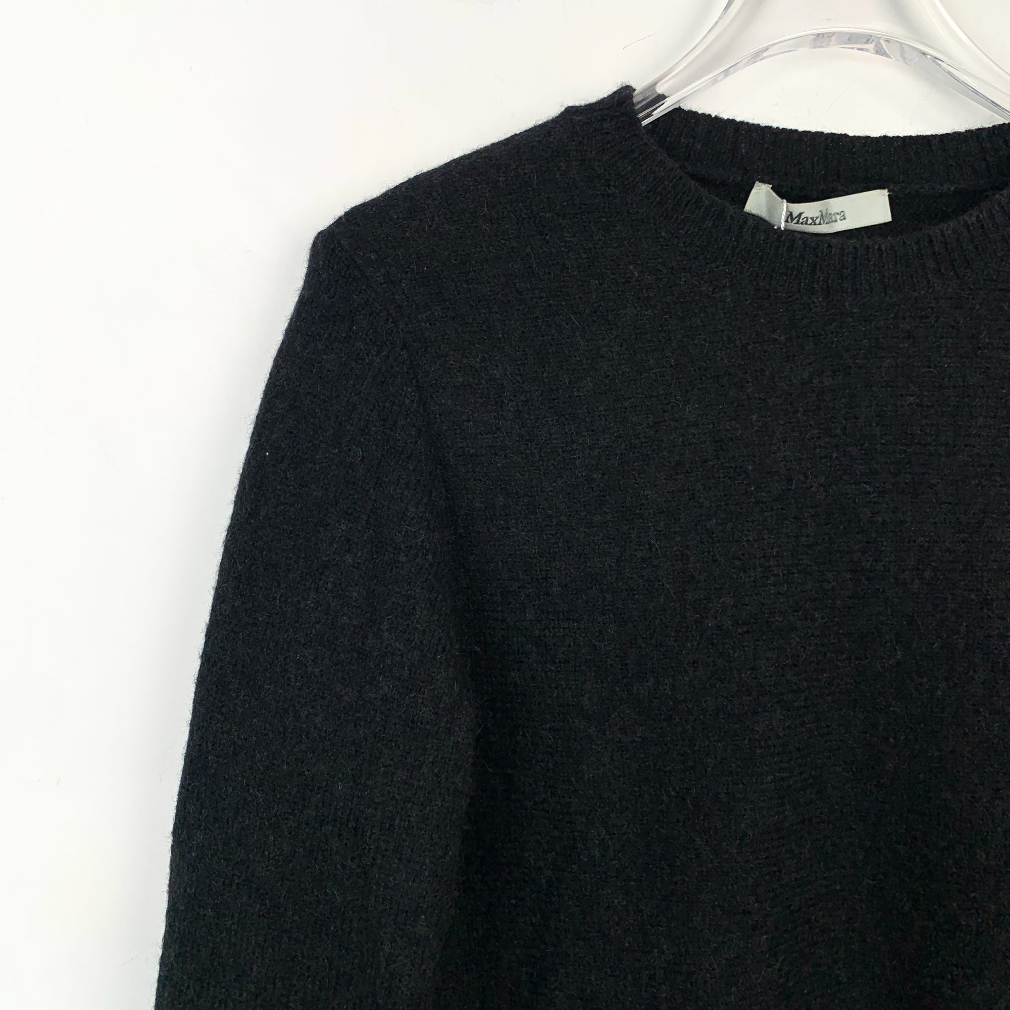 Other MaxMara Black Fringe Wool Blend Crew-Neck Sweater Size S Size S / US 4 / IT 40 - 2 Thumbnail