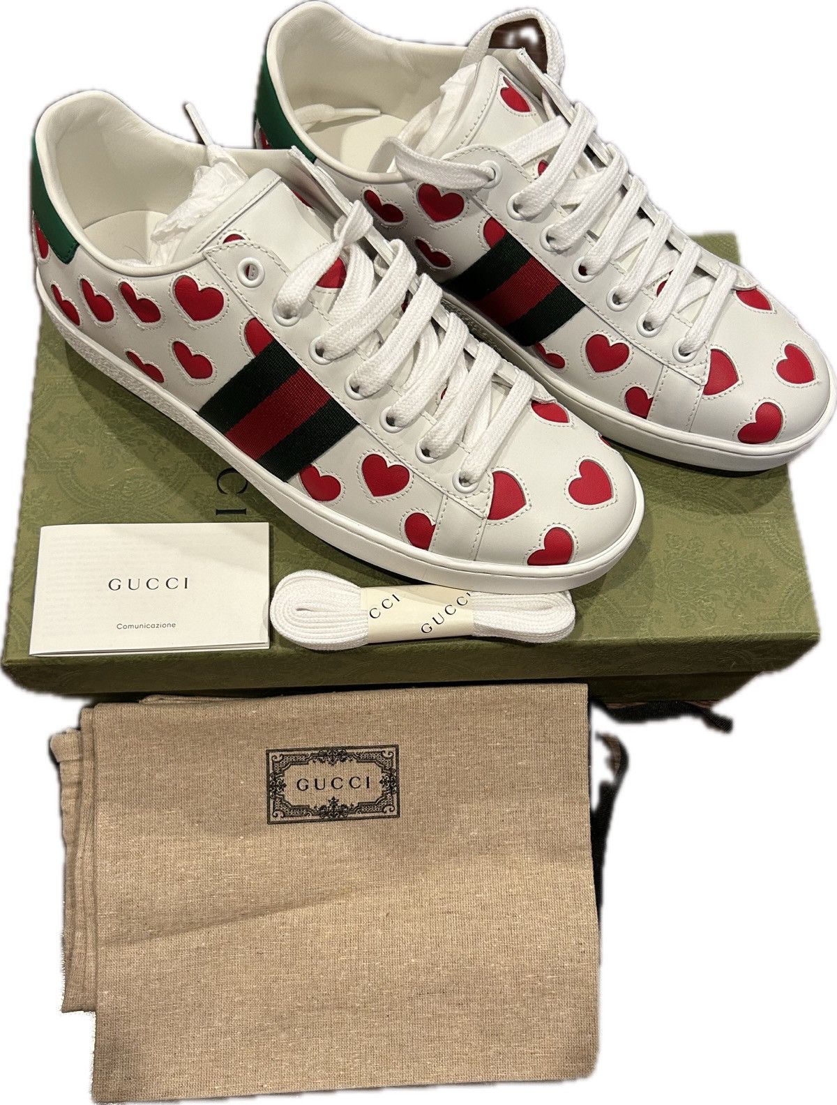 Gucci Gucci Heart Sneakers Size US 7 / IT 37 - 1 Thumbnail