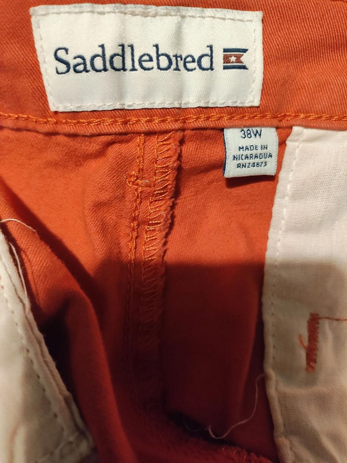 Saddlebred Saddlebred Men's Casual Orange Shorts Size US 38 / EU 54 - 7 Thumbnail