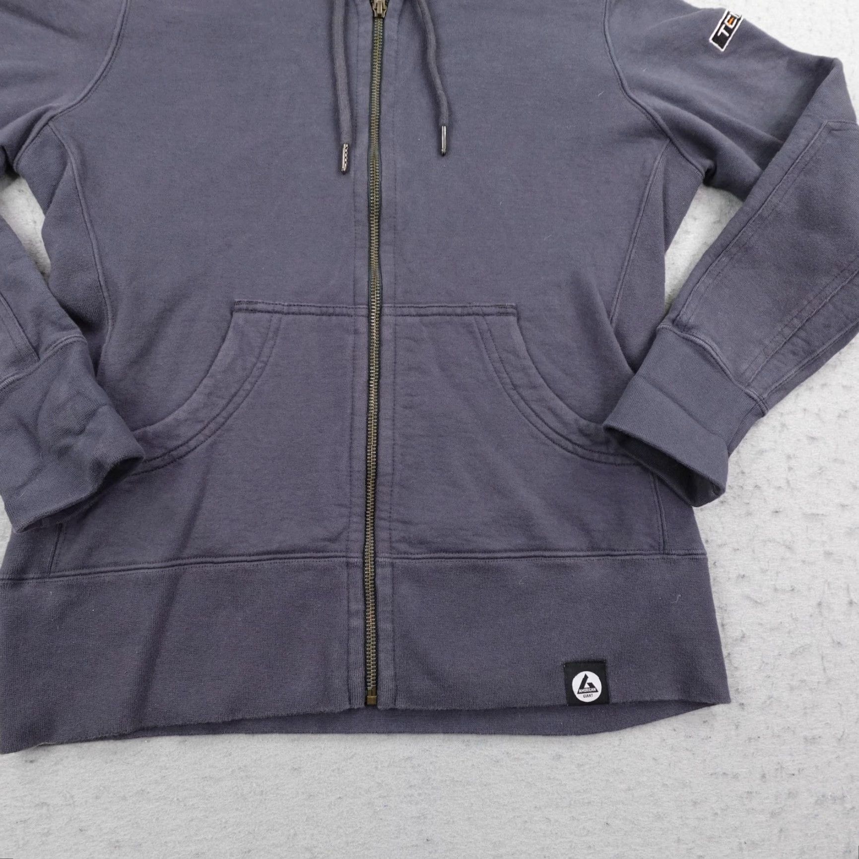 Vintage American Giant Hoodie Womens Medium Gray Zip Up Heavyweight Sweatshirt Made USA Size M / US 6-8 / IT 42-44 - 3 Thumbnail