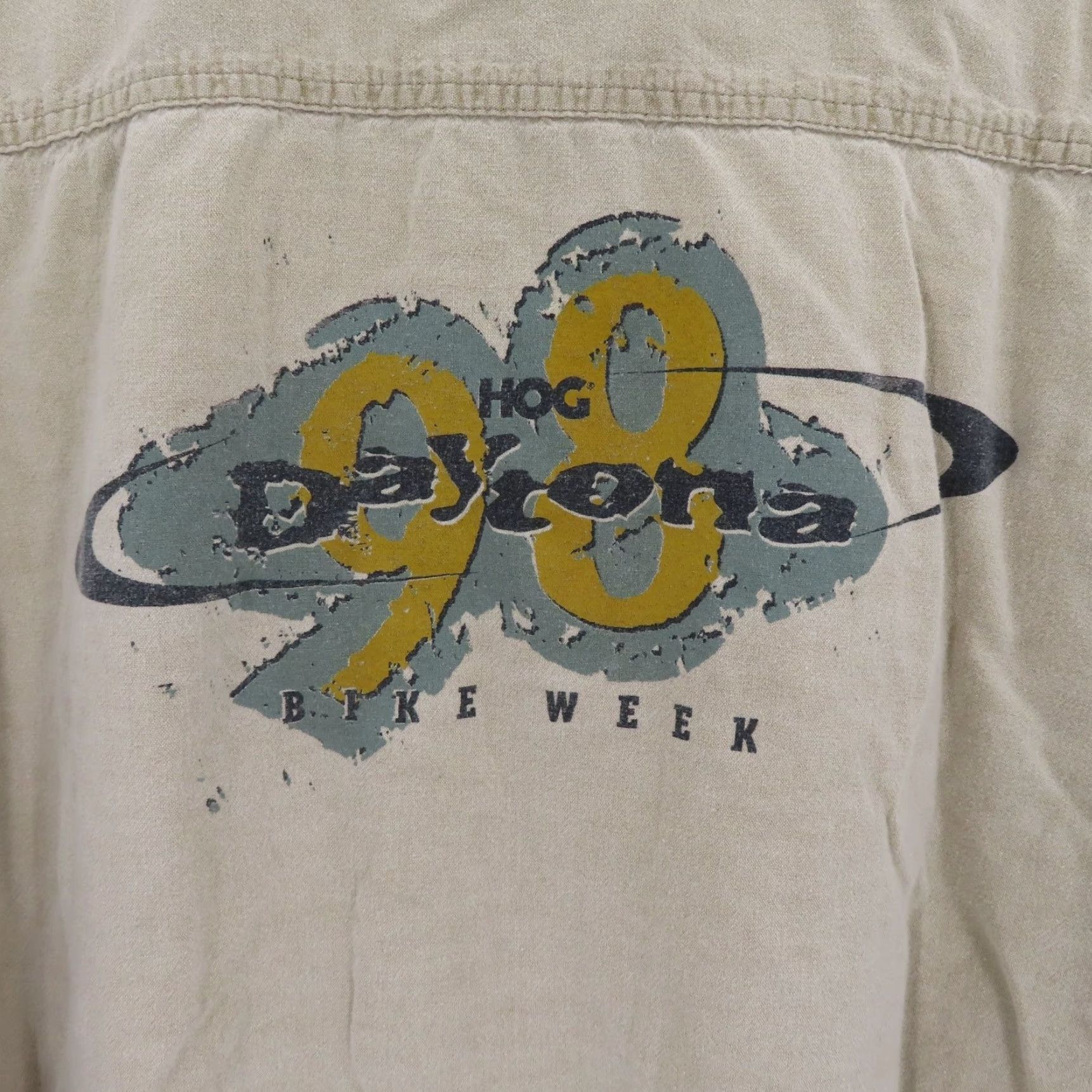 Vintage Coosa County Men 2X HOG 15 Daytona Bike Week 1998 Short Sleeve Button Shirt Top Size US XXL / EU 58 / 5 - 7 Thumbnail