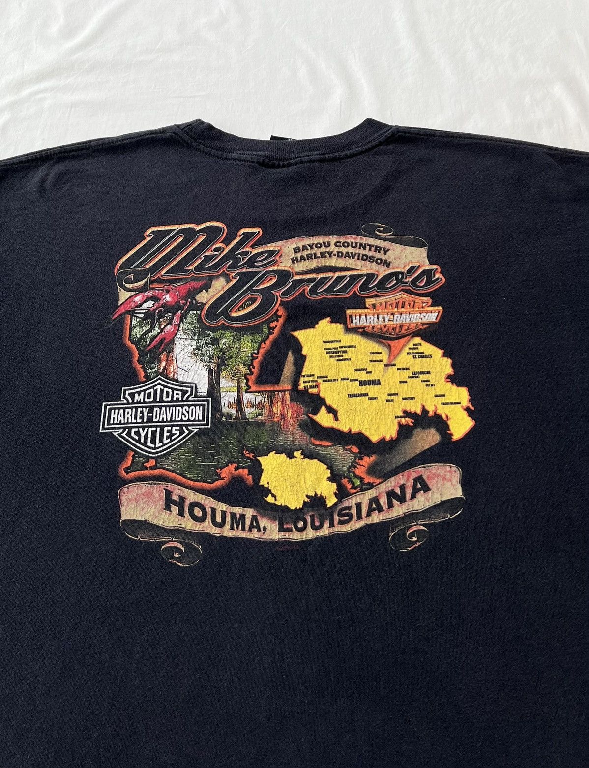 Harley Davidson Vintage 2006 Harley Davidson Motorcycle Louisiana T-shirt Size US XL / EU 56 / 4 - 11 Thumbnail