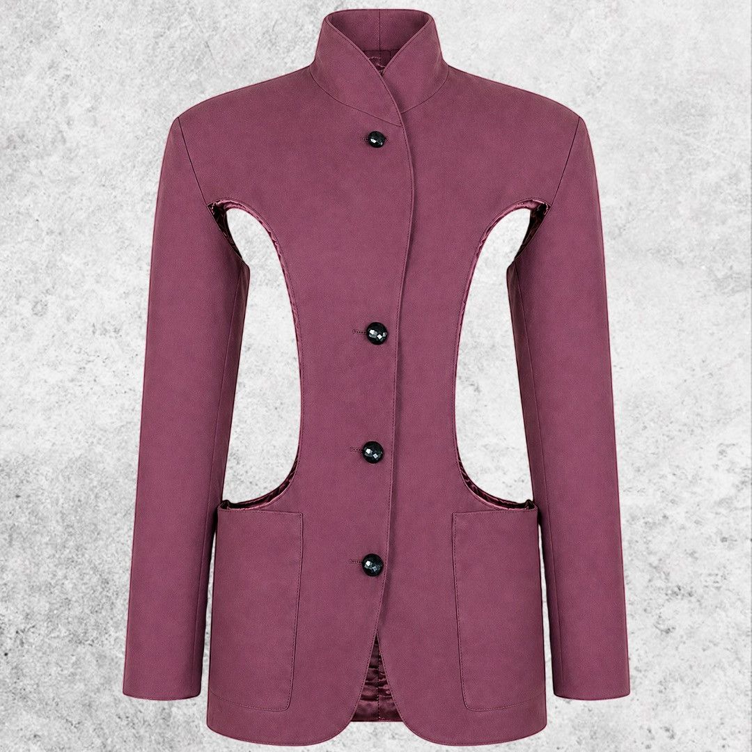 Jean Paul Gaultier Jean Paul Gaultier Pour GIBO Vintage 80s Cut-Out Cage Blazer Size L / US 10 / IT 46 - 3 Thumbnail