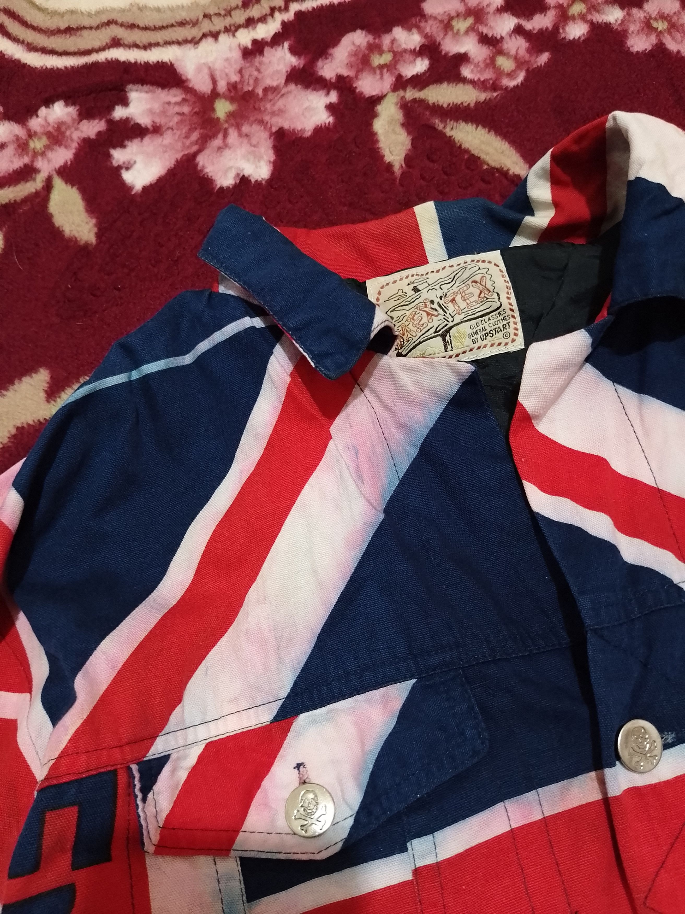 Seditionaries × Vintage Vintage 90s Full Big Flag England trucker jacket Size US S / EU 44-46 / 1 - 7 Thumbnail