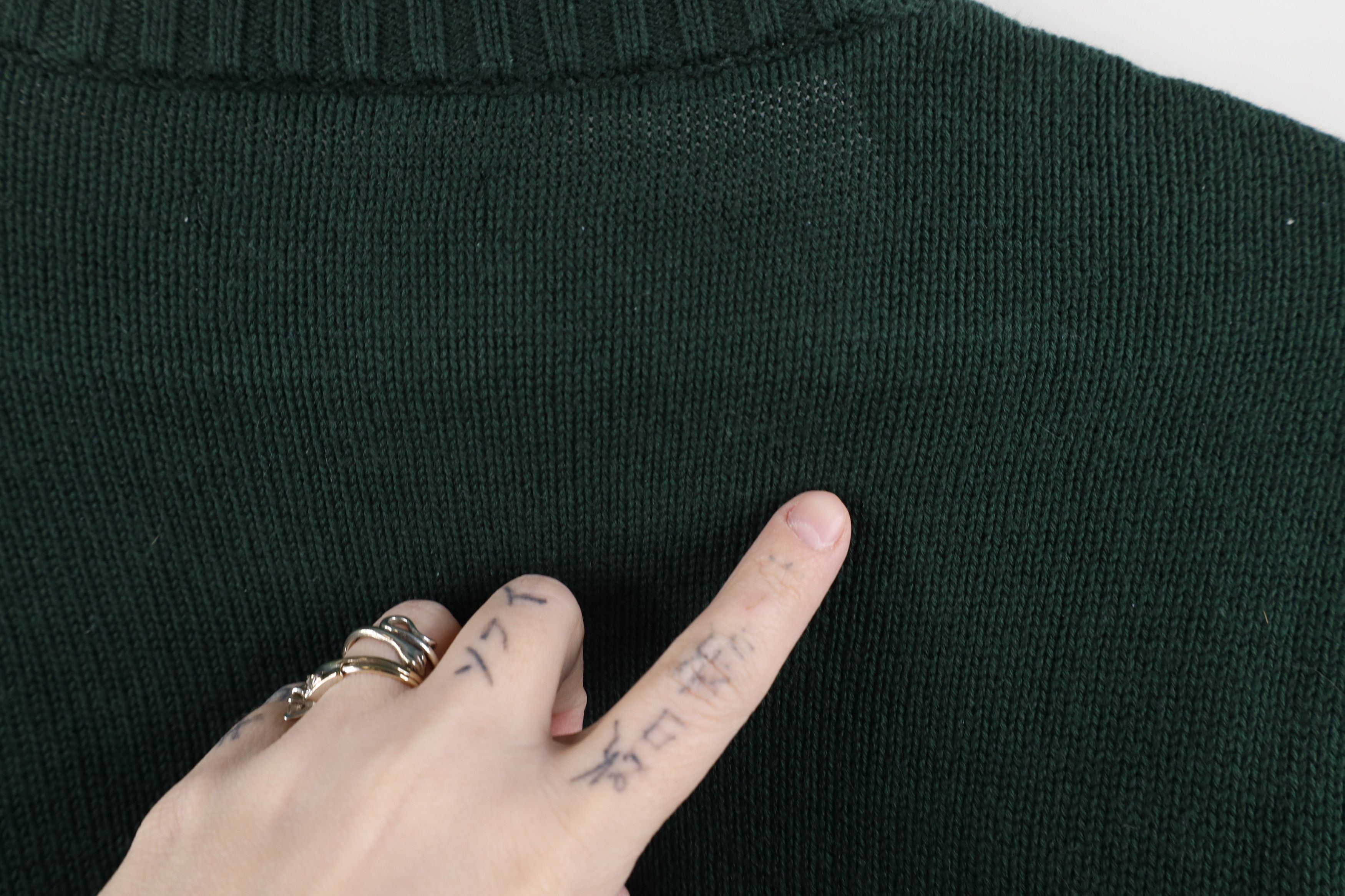 Vintage Vintage 90s Streetwear Knit Crewneck Dad Sweater Green Size US XL / EU 56 / 4 - 7 Thumbnail