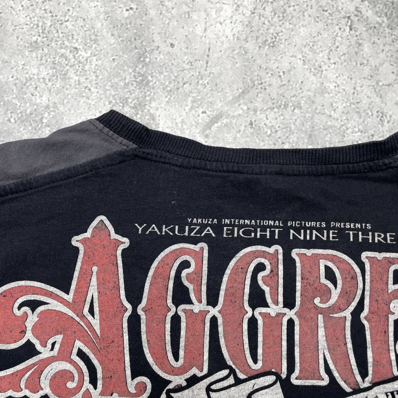 Japanese Brand Yakuza Aggressive Y2K T Shirt Black/ Gray Size XL Size US XL / EU 56 / 4 - 17 Thumbnail