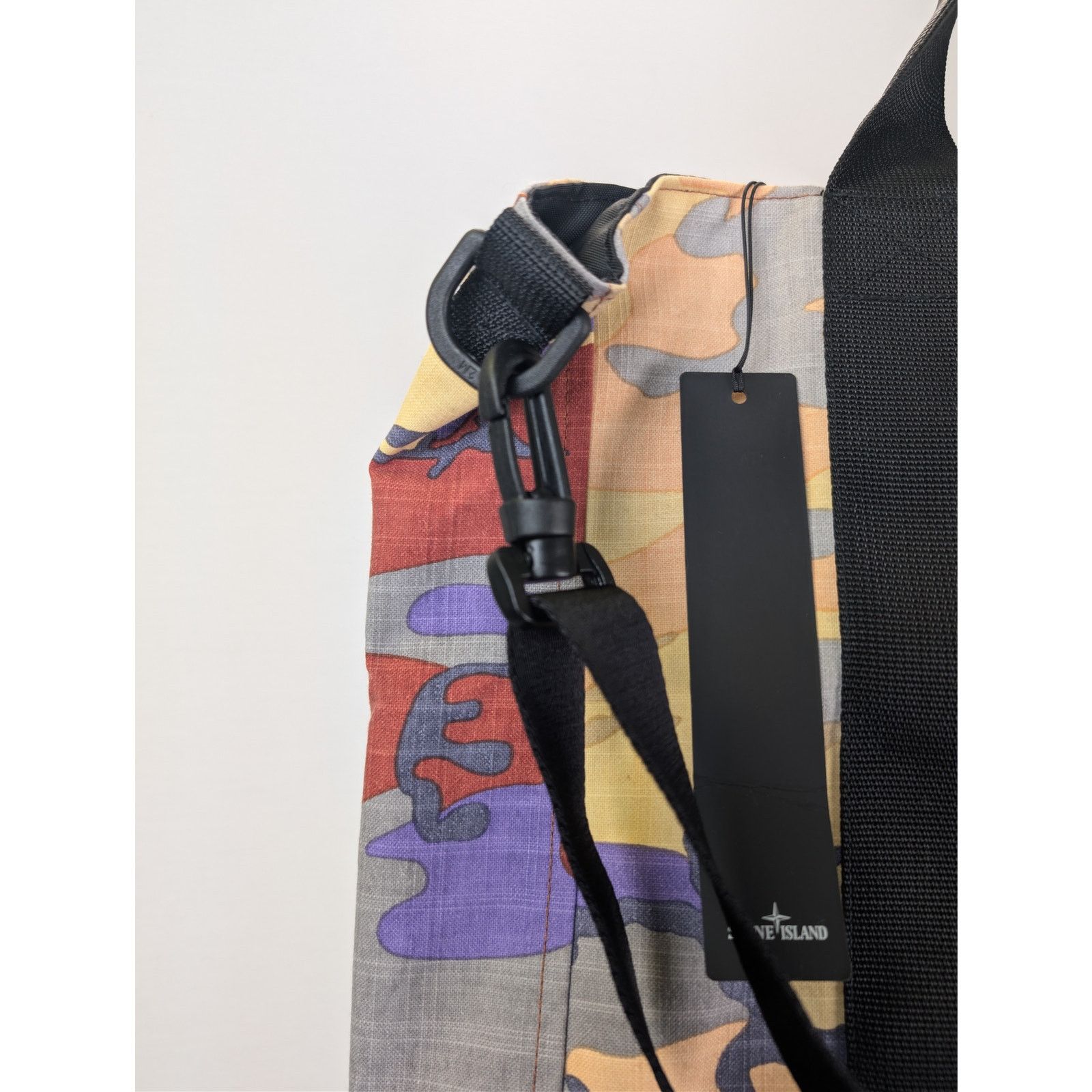 Stone Island o1rshd1 Heritage Camo Large Compass Embroidered Tote Bag Size ONE SIZE - 4 Thumbnail