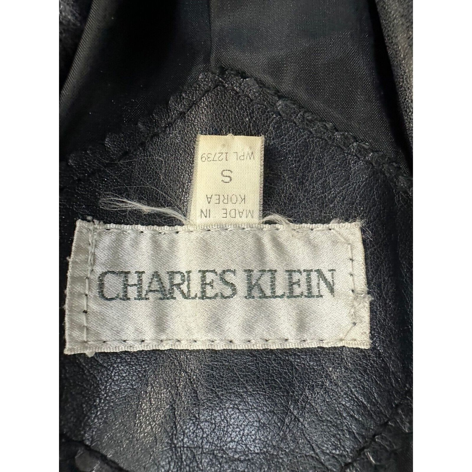 Charles klein leather trench sale