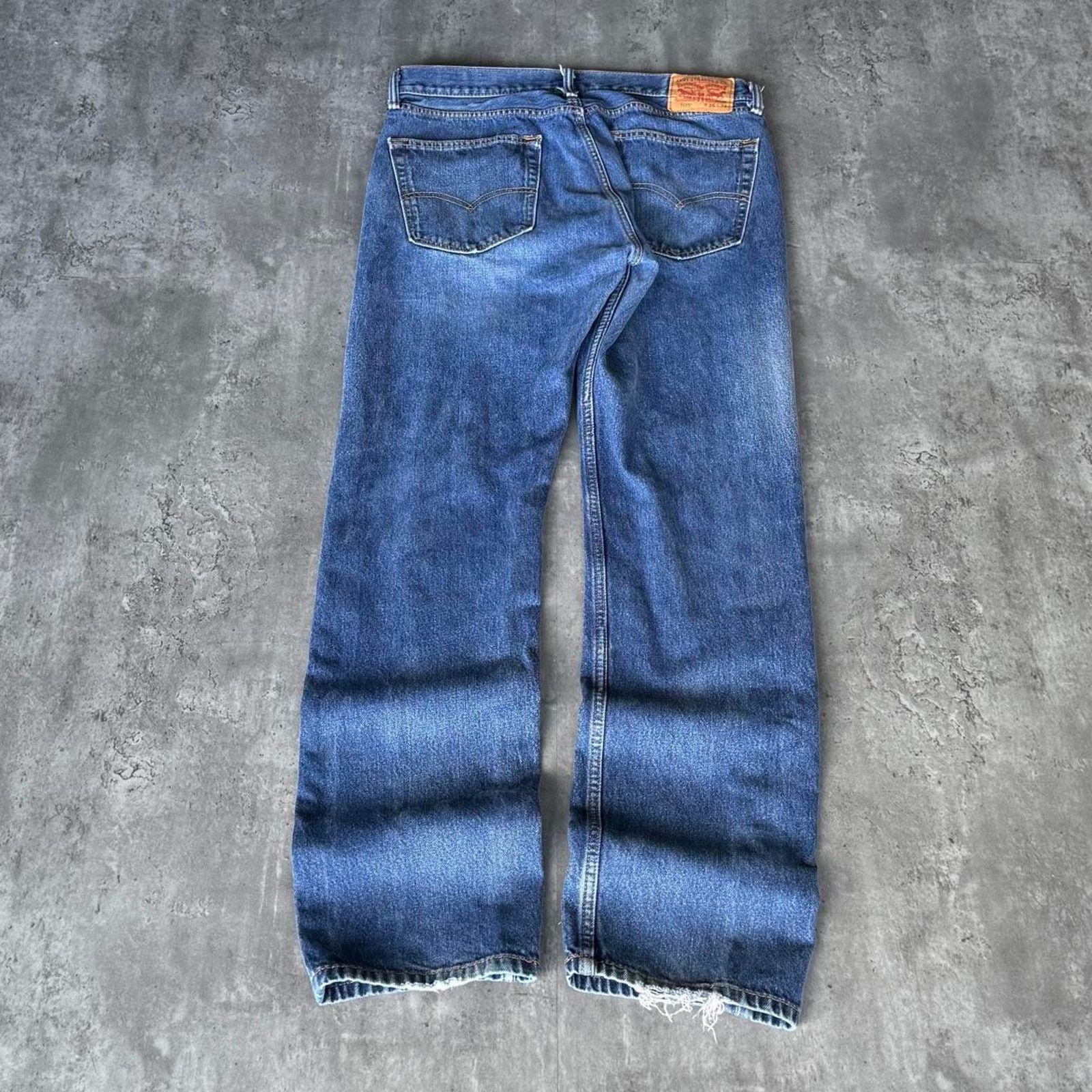 Levi's × Levi's Vintage Clothing × Vintage Vintage Y2K Levi’s 505 Essential Blue Cyber Tech Denim Jeans Size US 36 / EU 52 - 1 Thumbnail