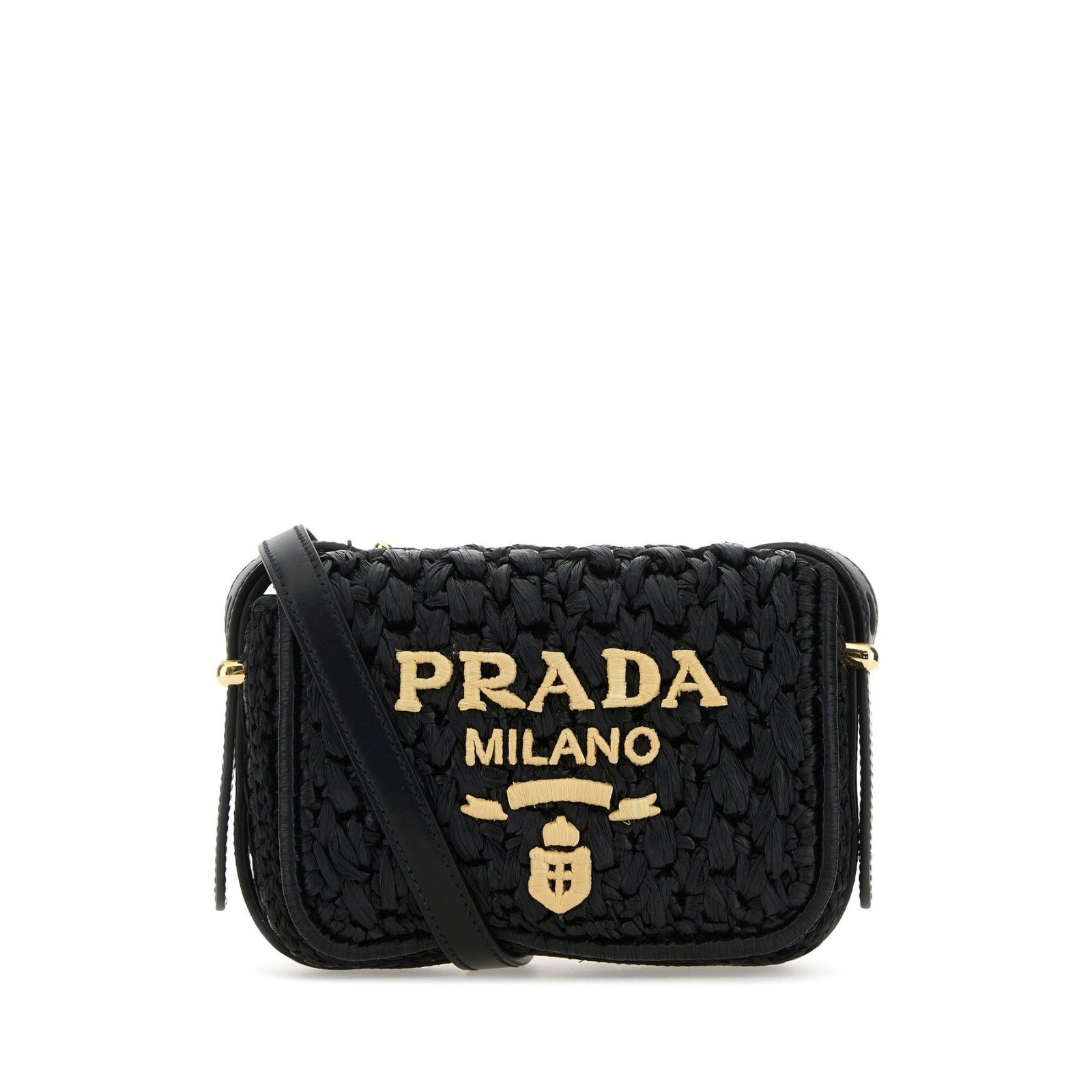 Prada PRADA Black Raffia Crochet Shoulder Bag New & Authentic Size ONE SIZE - 1 Thumbnail