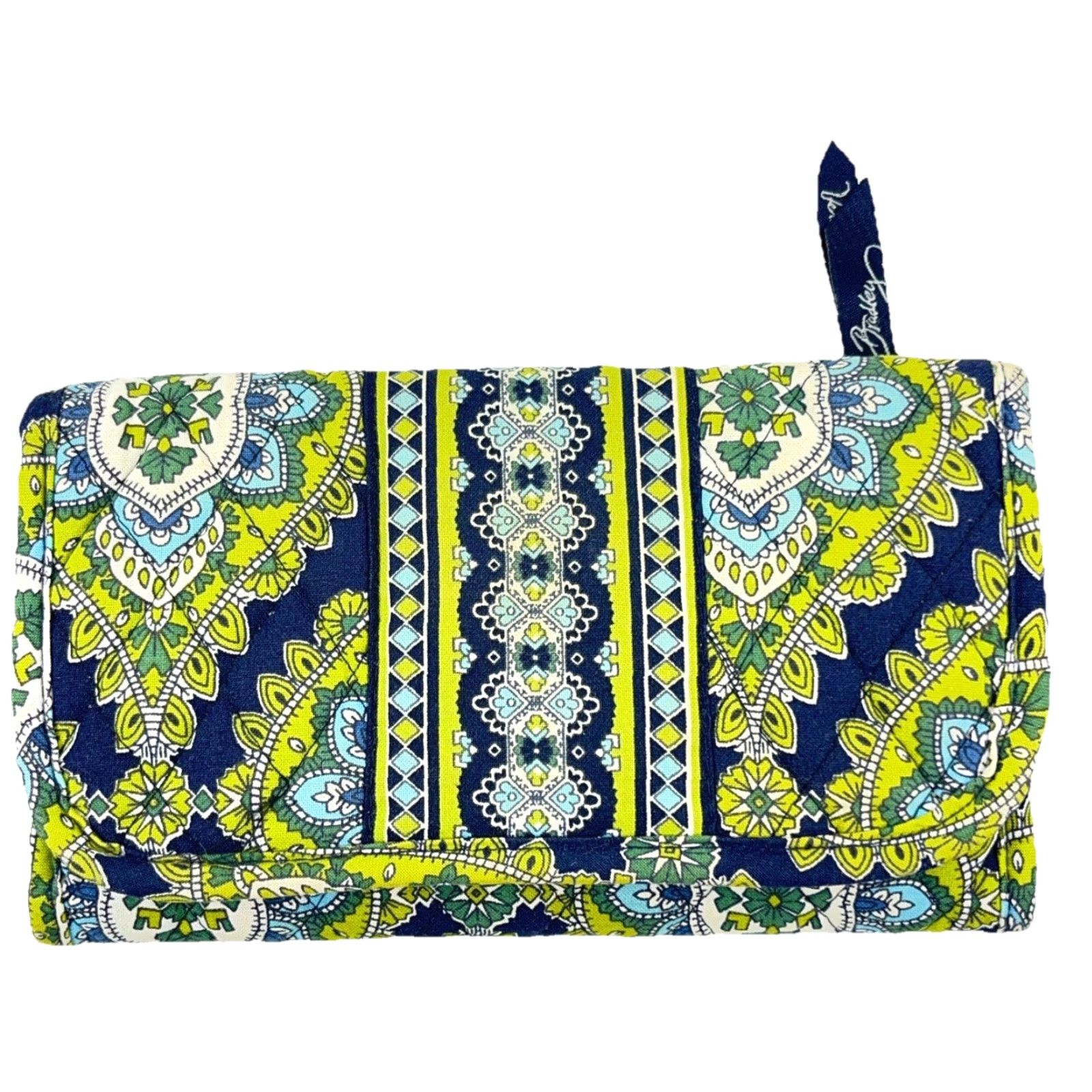 Vera Bradley Vera Bradley Wallet Cambridge Pattern Green Blue Folding Cards Cash Retired Size ONE SIZE - 2 Thumbnail
