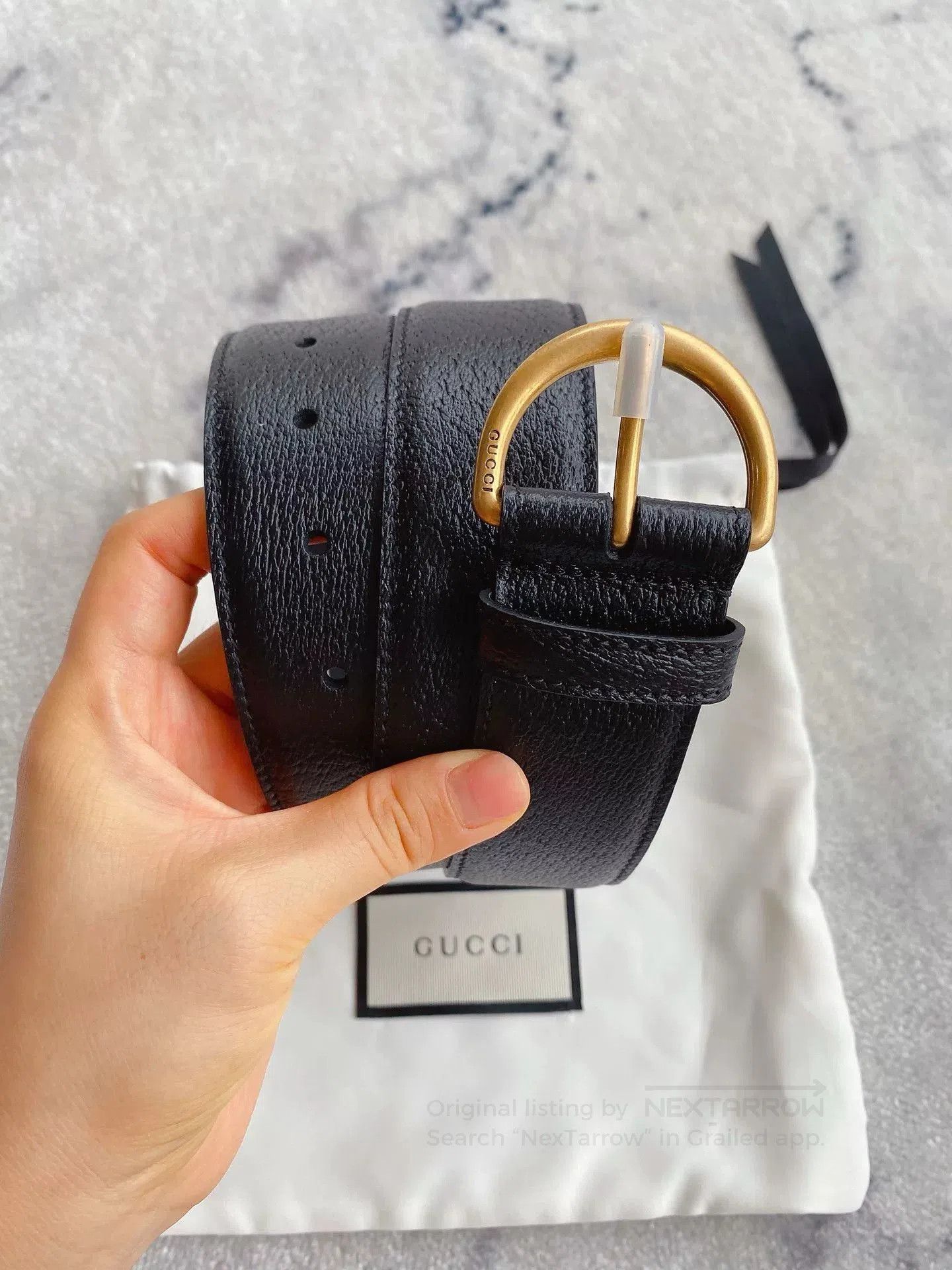 Gucci Gucci 4cm Simple Round Buckle Belt. Size ONE SIZE - 2 Thumbnail