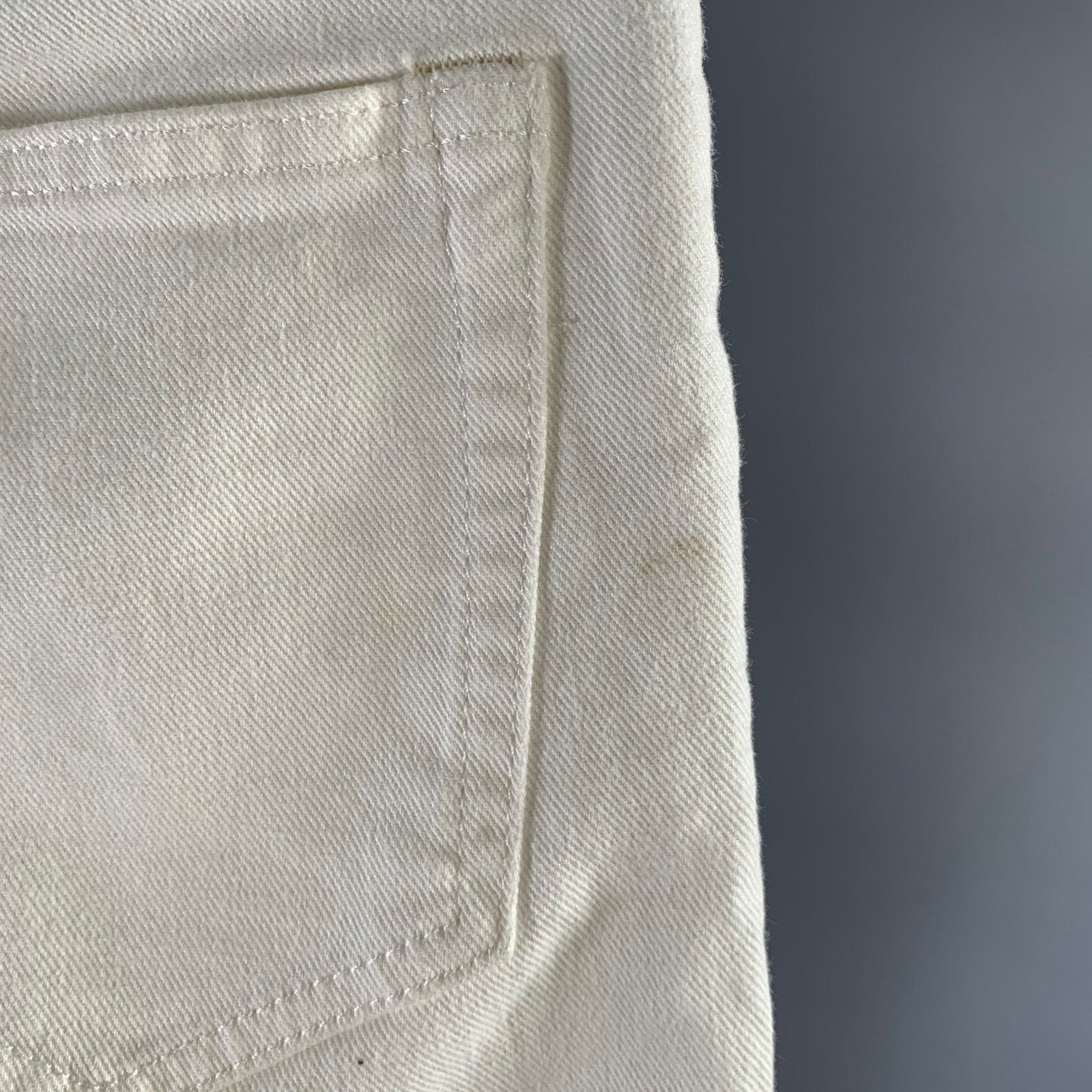 Acne Studios ACNE Size 30 White Cotton Skinny Jeans Size US 30 / EU 46 - 4 Thumbnail