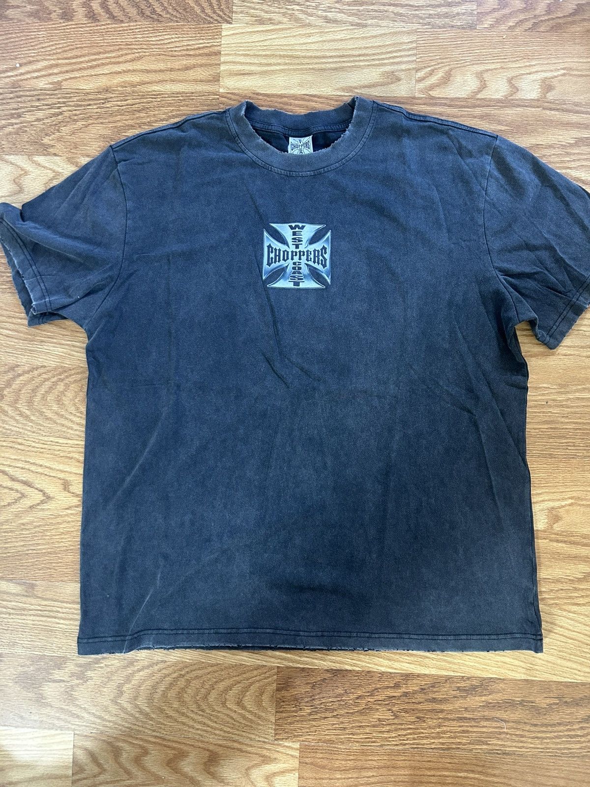 Vintage West Coast Choppers Shirt Black Fade Mens L