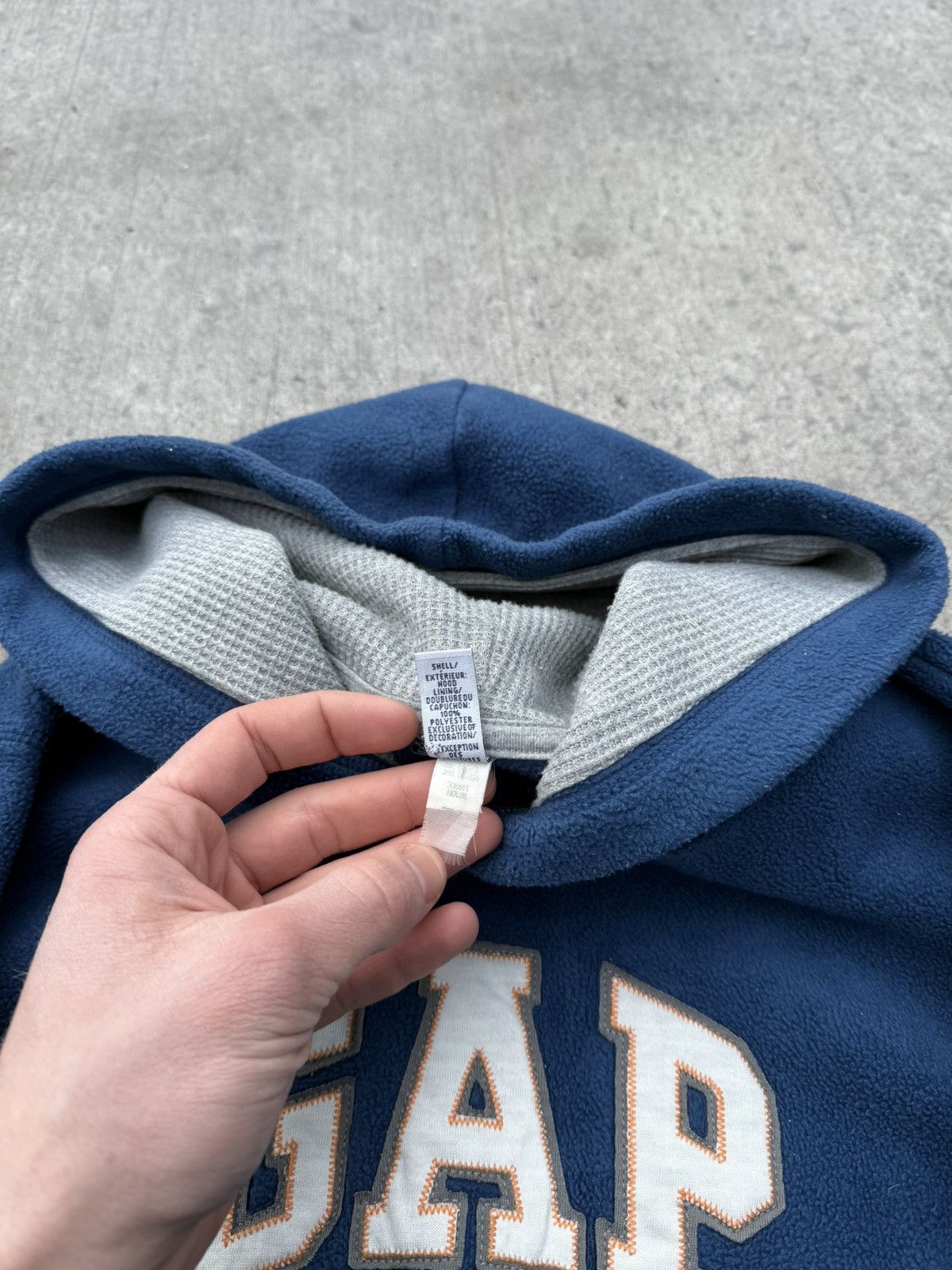 Other Vintage GAP Y2K avantgarde streetwear fleece hoodie Size US XS / EU 42 / 0 - 11 Thumbnail