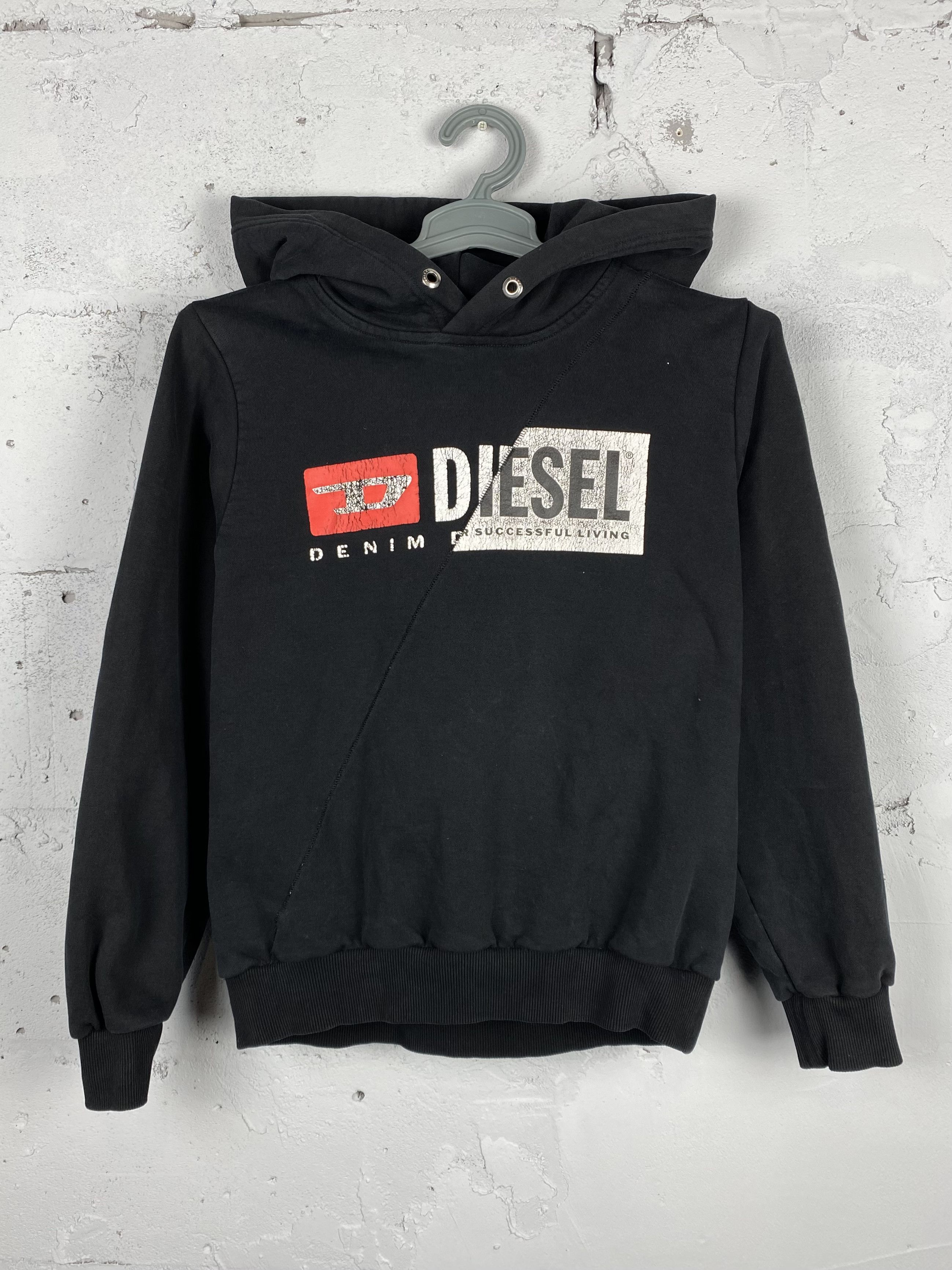 Diesel × Japanese Brand Diesel Hoodie Big Logo Oversized Hoodie Y2K Baggy Size XS / US 0-2 / IT 36-38 - 1 Thumbnail