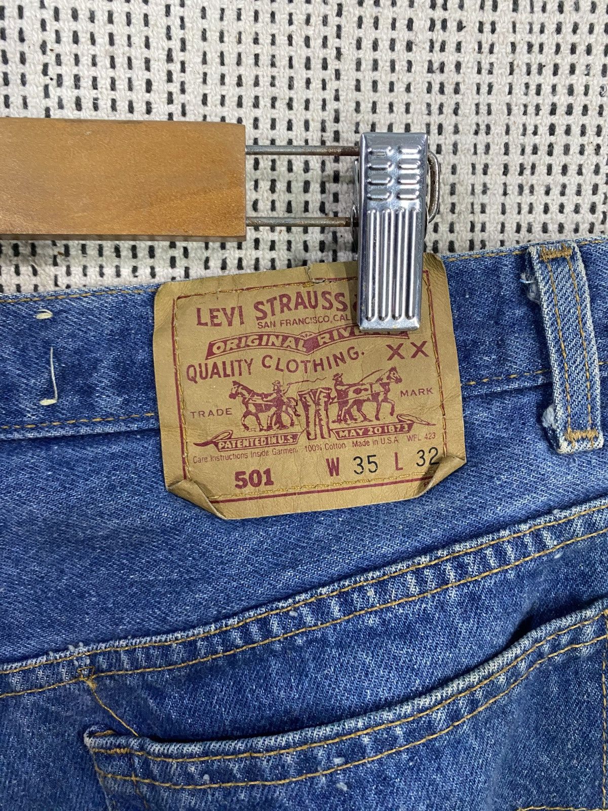 Levi's Vintage 80s levis 501 denim W35 L32 Size US 35 - 13 Thumbnail