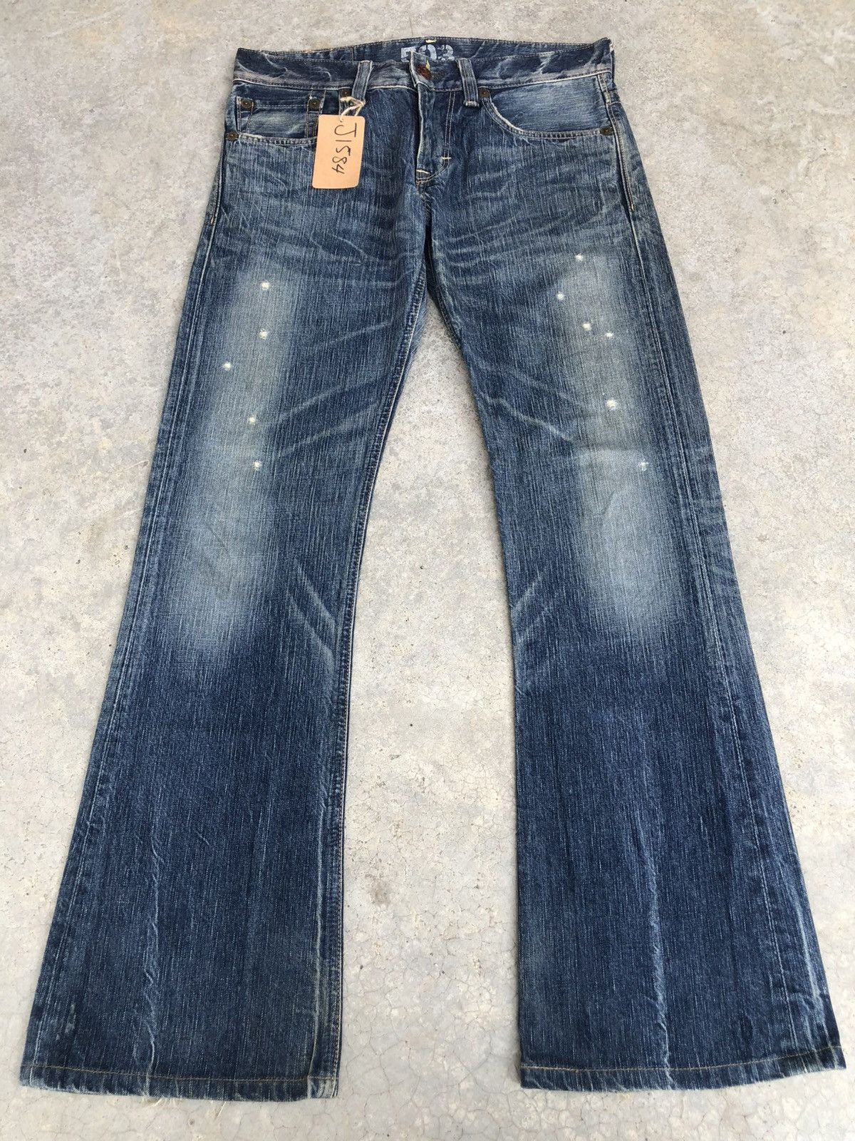 If Six Was Nine Japanese Edwin 503 Flared Jeans Distressed Jeans Size US 32 / EU 48 - 1 Thumbnail