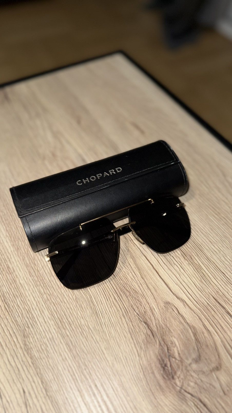 Chopard Chopard Gold Rimless Polarized Sunglasses – SCHD55 Size ONE SIZE - 2 Thumbnail