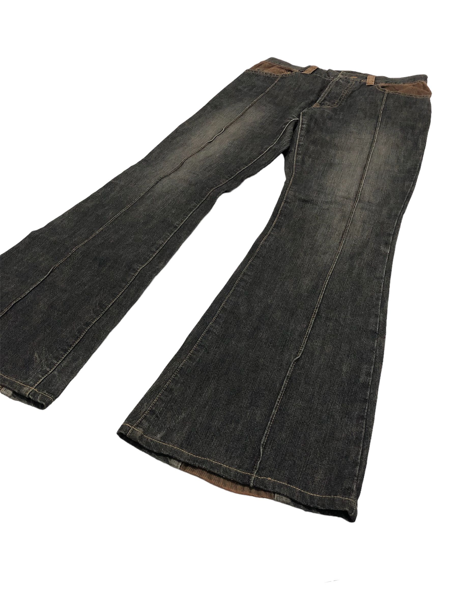 Le Grande Bleu (L.G.B.) Morgan Homme Flared Denim Mix Corduroy Size US 29 - 6 Thumbnail