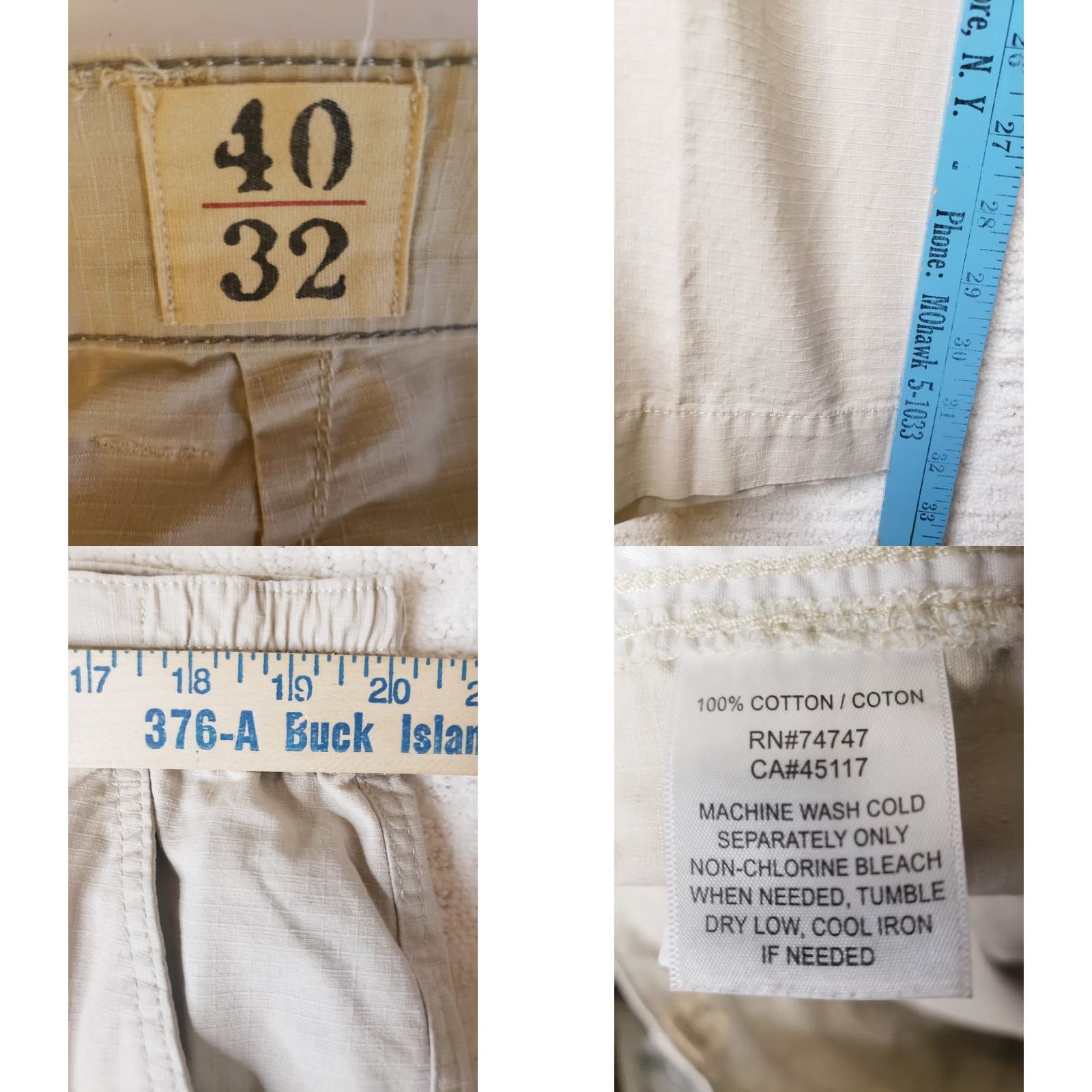 J Brand RedHead Pants Mens 40 Beige Brand Men 40x32 Khaki Cargo Relaxed Fit Ripstop Cotton Size US 40 / EU 56 - 9 Thumbnail