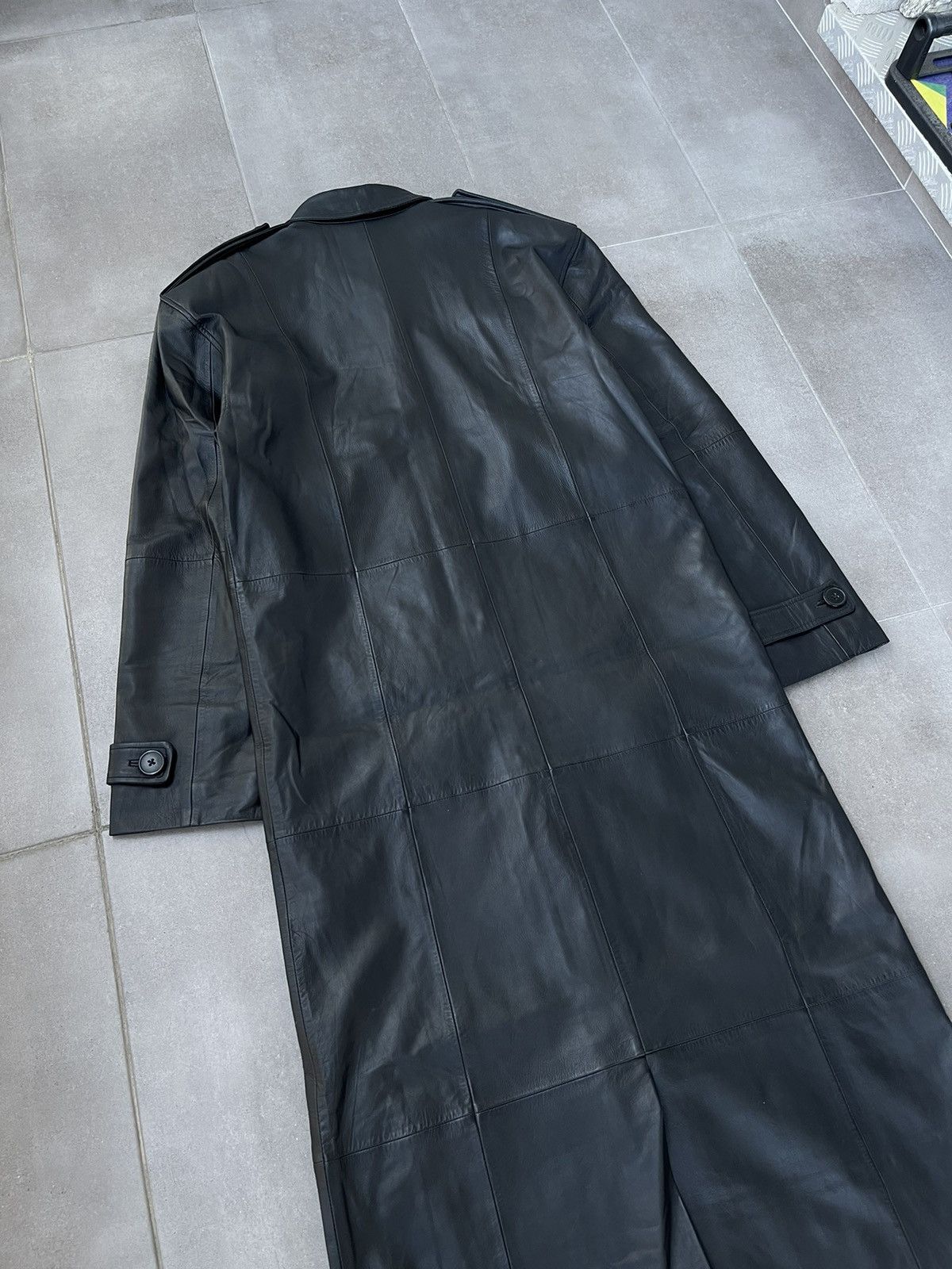 Leather !DS! AW22 Studio ID Long Paneled Leather Black Coat Size US M / EU 48-50 / 2 - 17 Thumbnail