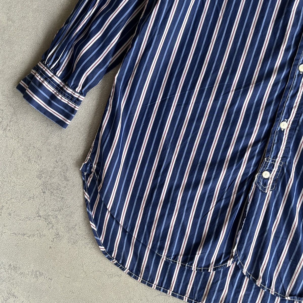 Evisu Evisu Yamane Academy Striped Shirt Size US XL / EU 56 / 4 - 4 Thumbnail