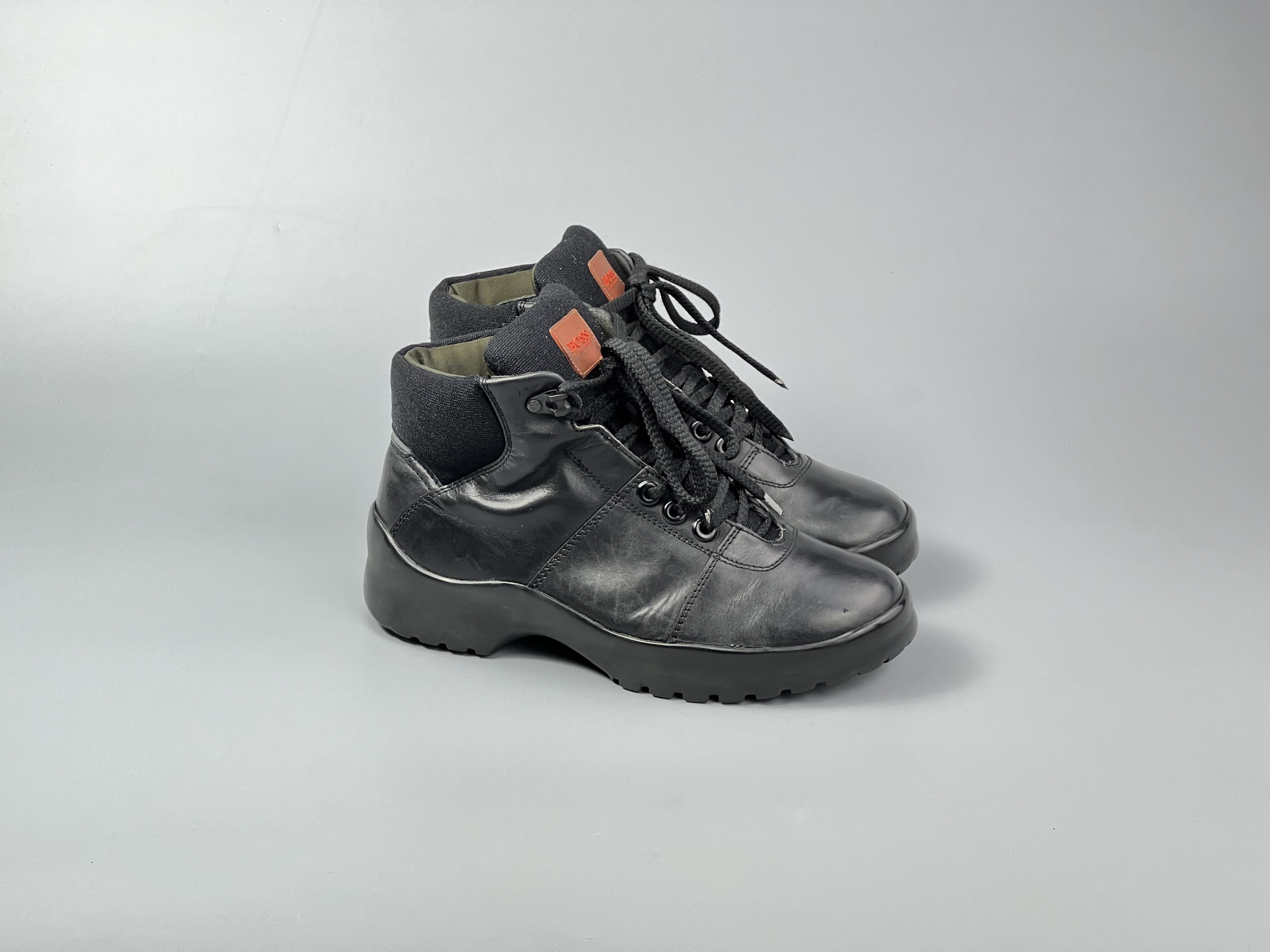 Hugo Boss × Vintage Hugo Boss Vintage Leather Boots Size 40 Size US 8.5 / IT 38.5 - 2 Thumbnail