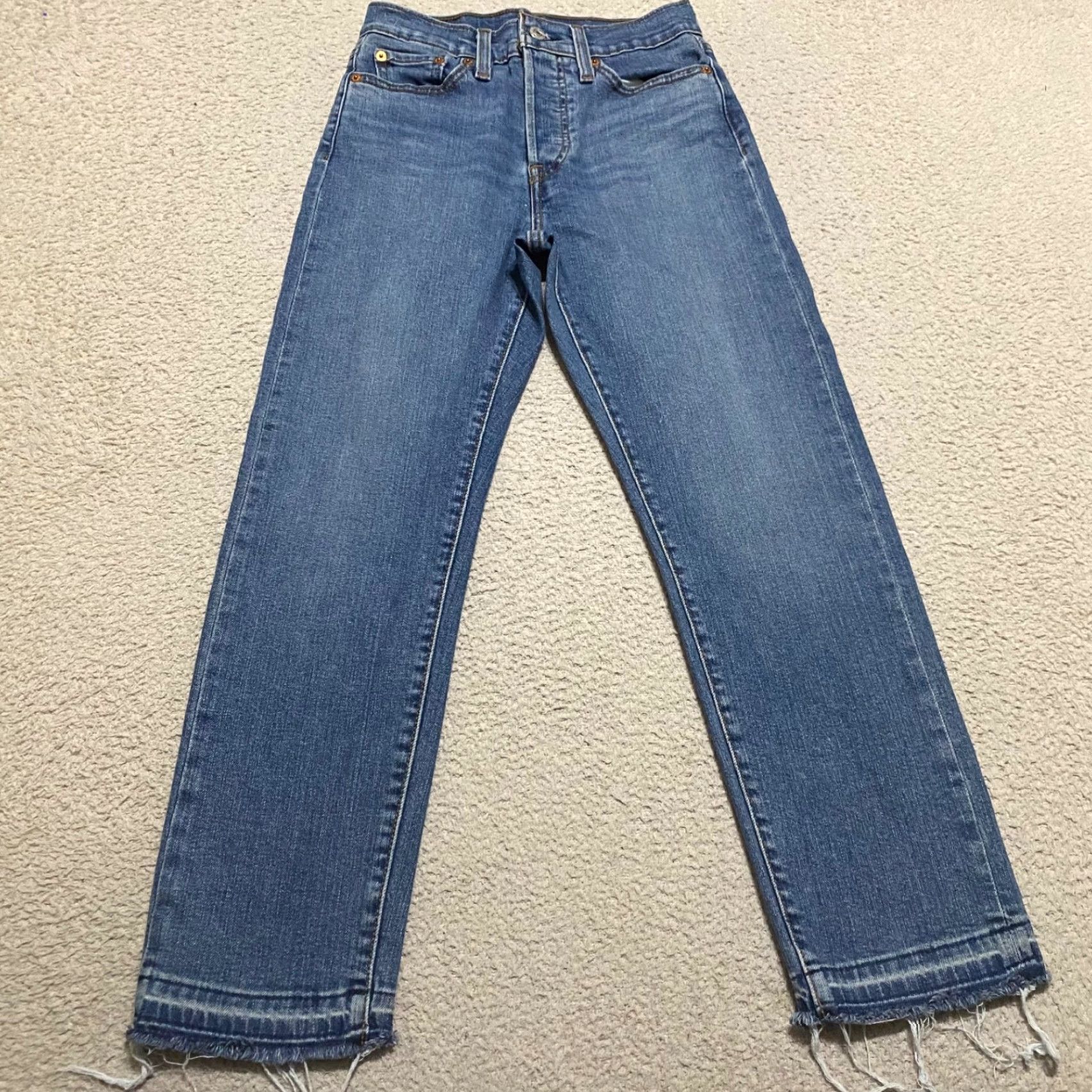 Levi's Levi's Wedgie Fit Jeans Blue Denim 25 Jeans Regular 90s Vintage Womens Size 25 Medium Wash 5-Pocket Button Fly Size 42" / US 20 - 2 Thumbnail