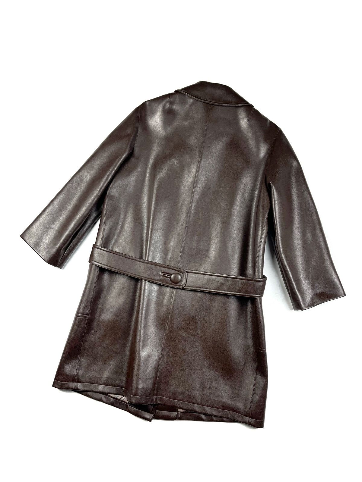 Leather Snia leather trench vinatge coat with belted Size S / US 4 / IT 40 - 3 Thumbnail