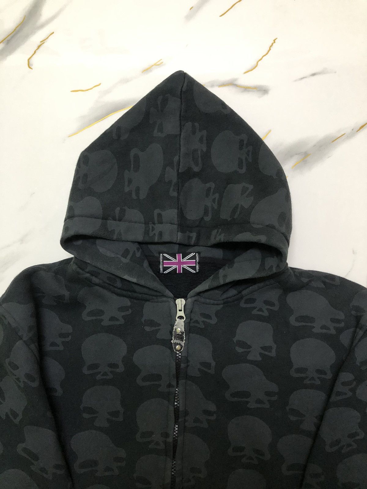 Japanese Brand Skull Zip Up Hoodies Size US L / EU 52-54 / 3 - 3 Thumbnail