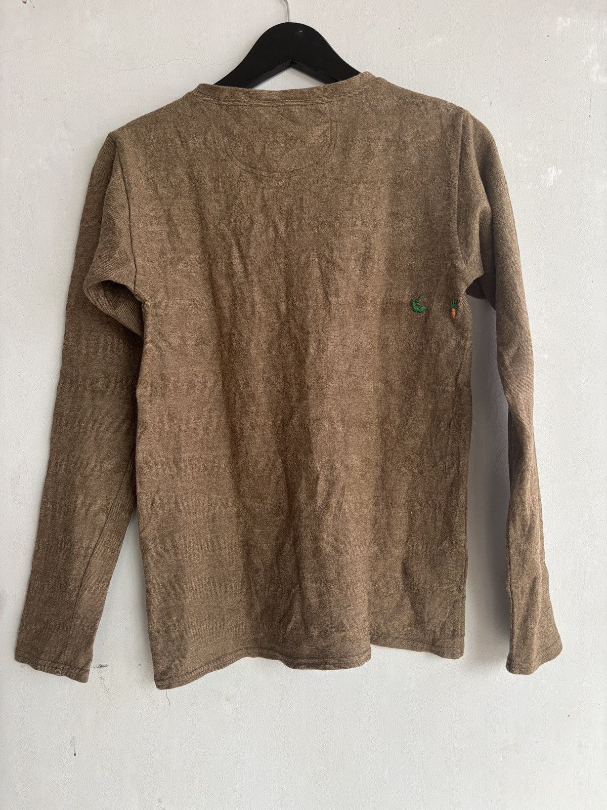 Kapital Kapital Japanese Knit Henley Shirt Brown Size US M / EU 48-50 / 2 - 2 Thumbnail