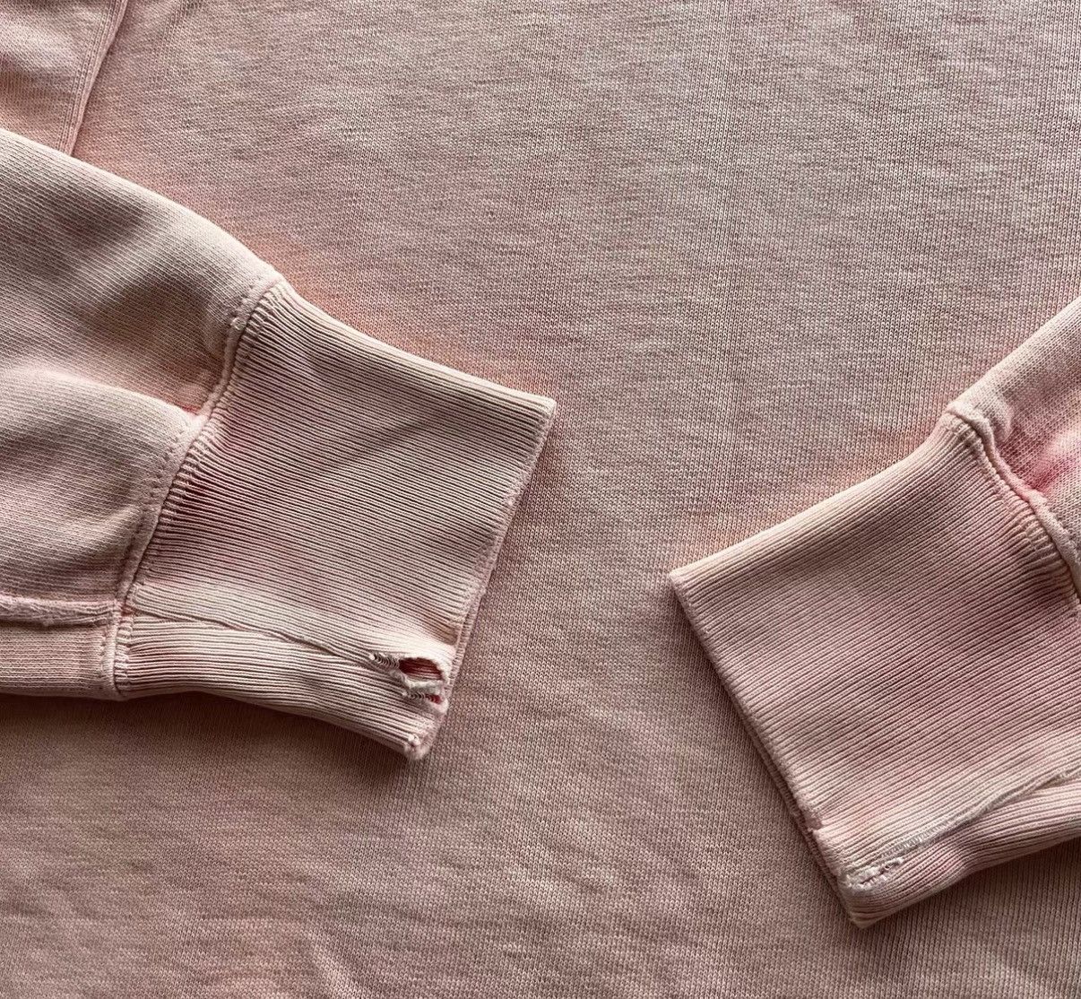 RRL Ralph Lauren Washed Pink Henley Hoodie - Ralph Lauren Double RL K22 Size US S / EU 44-46 / 1 - 6 Thumbnail