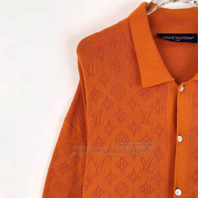 Louis Vuitton Louis Vuitton 24 orange knit cut-out logo presbyopic cotto Size US XL / EU 56 / 4 - 3 Thumbnail
