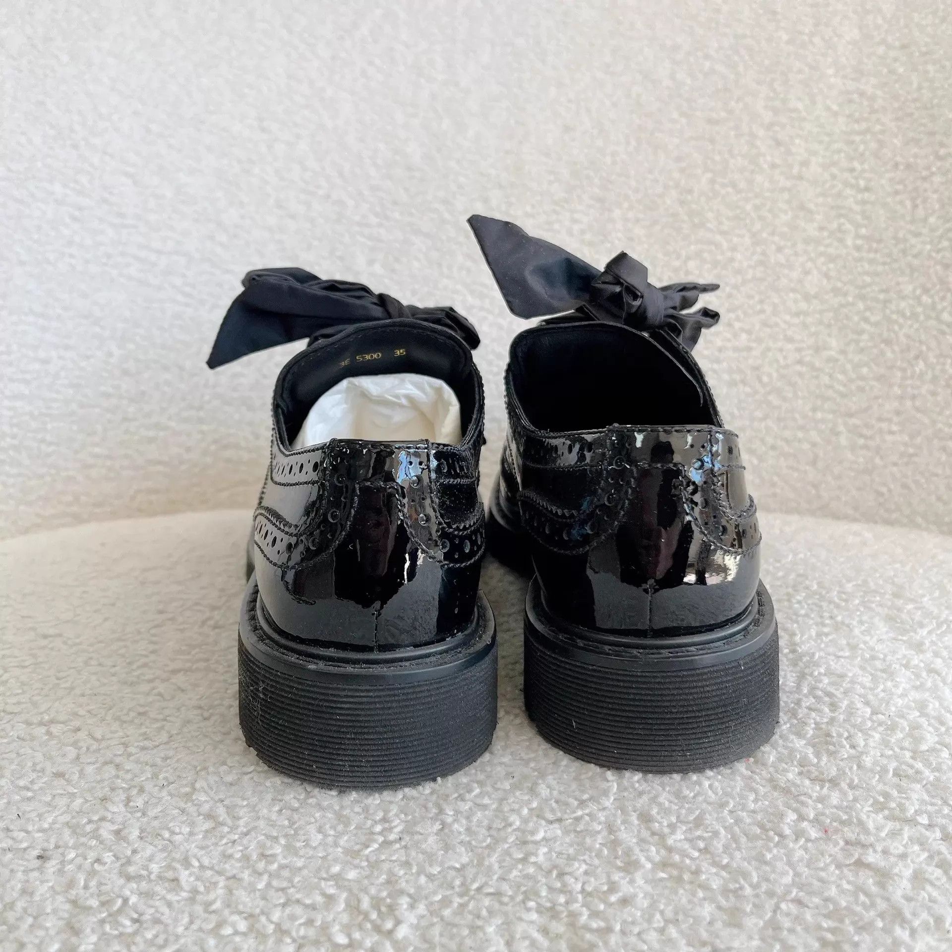 Prada Prada Black Bow Cut-out Casual Shoes 35 Size US 4.5 / IT 34.5 - 3 Thumbnail