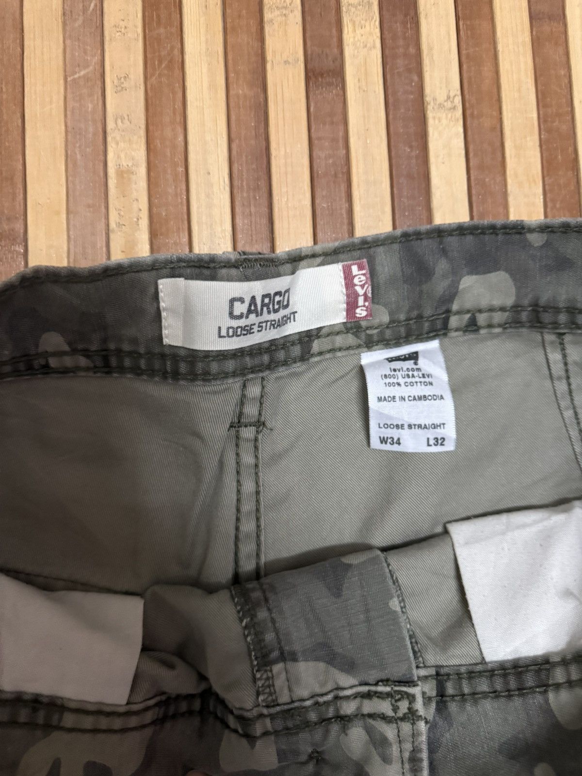 Levi's Levis Camouflage Cargo Pants / Multipocket / Streetwear Size US 36 / EU 52 - 5 Thumbnail