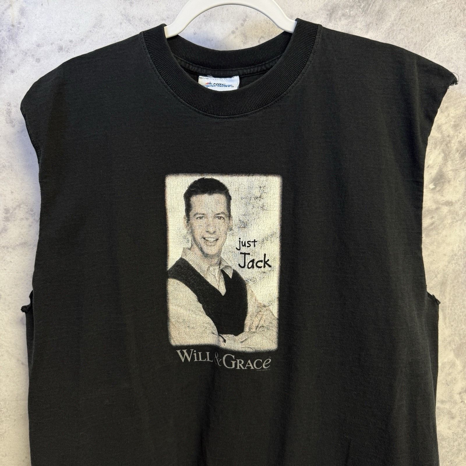 Vintage Vintage 90s Will & Grace TV Show Shirt Black Sleeveless Cut Size US XL / EU 56 / 4 - 1 Thumbnail