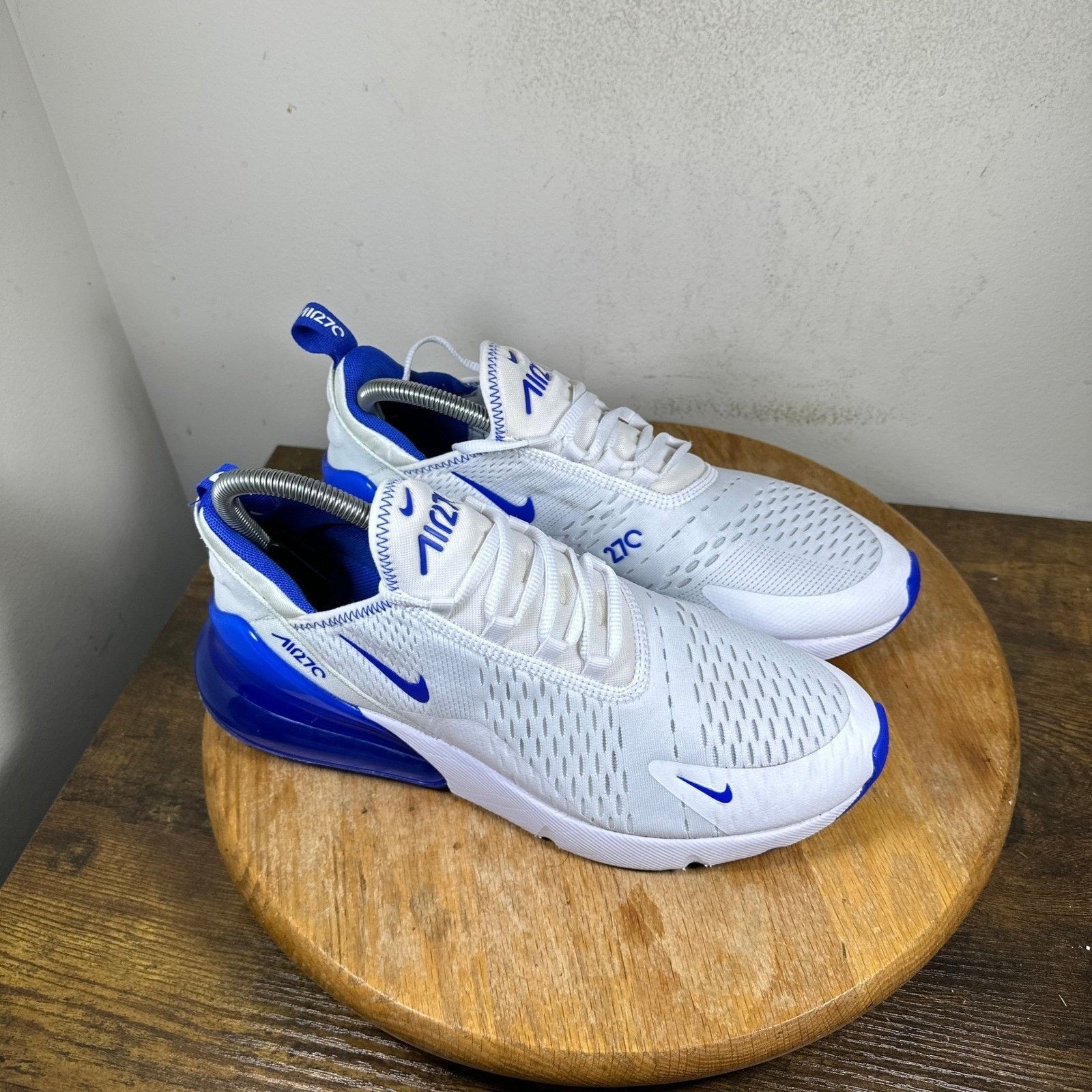 Nike Air Max 270 Men's White Blue Shoes DH0268-100 US 9