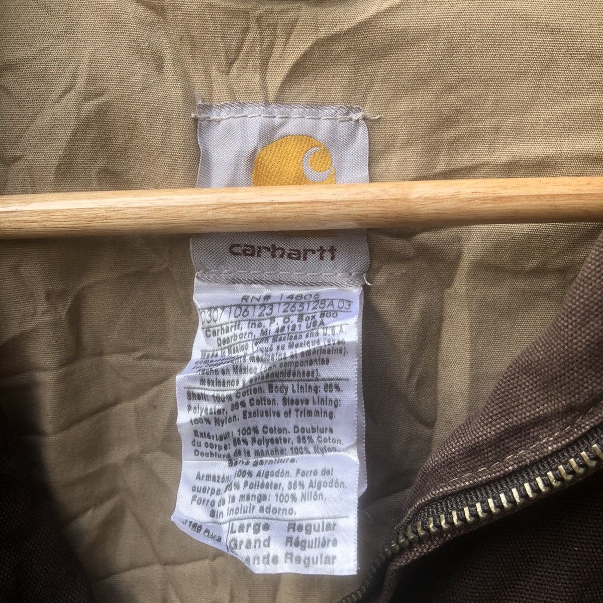 Carhartt × Vintage Vintage Carhartt Detroit Hamilton Dark Brown Jacket Size US L / EU 52-54 / 3 - 4 Thumbnail