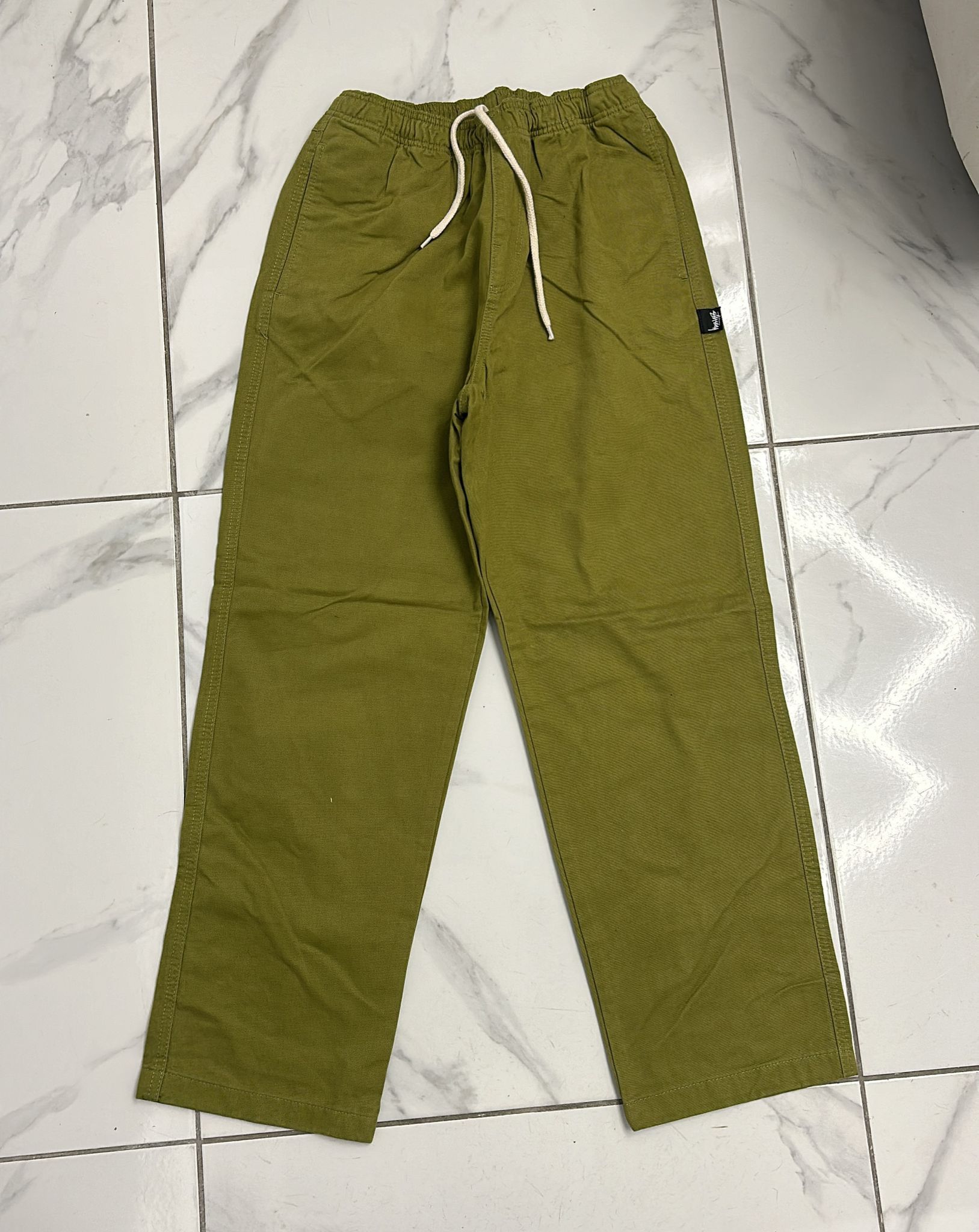 Stussy × Vintage Stüssy Brushed Beach Pant 'Bright Olive' Size Small Size US 30 / EU 46 - 1 Thumbnail