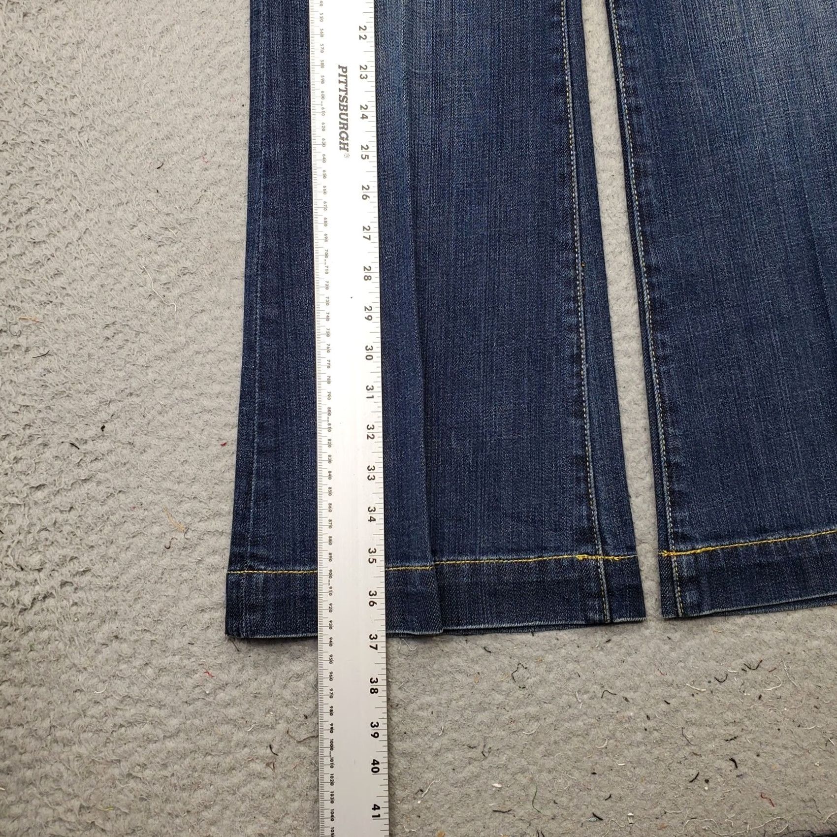 Denime X2 Womens Size 8 Bootcut Jeans Blue Denim Stretch Full Length 28.75 Inseam 5-Pocket Solid Vintage: No Size 30" / US 8 / IT 44 - 3 Thumbnail