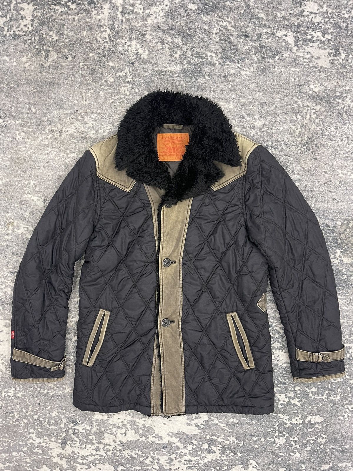 Levi's Levis Quilted Jacket Distressed Size US M / EU 48-50 / 2 - 1 Thumbnail