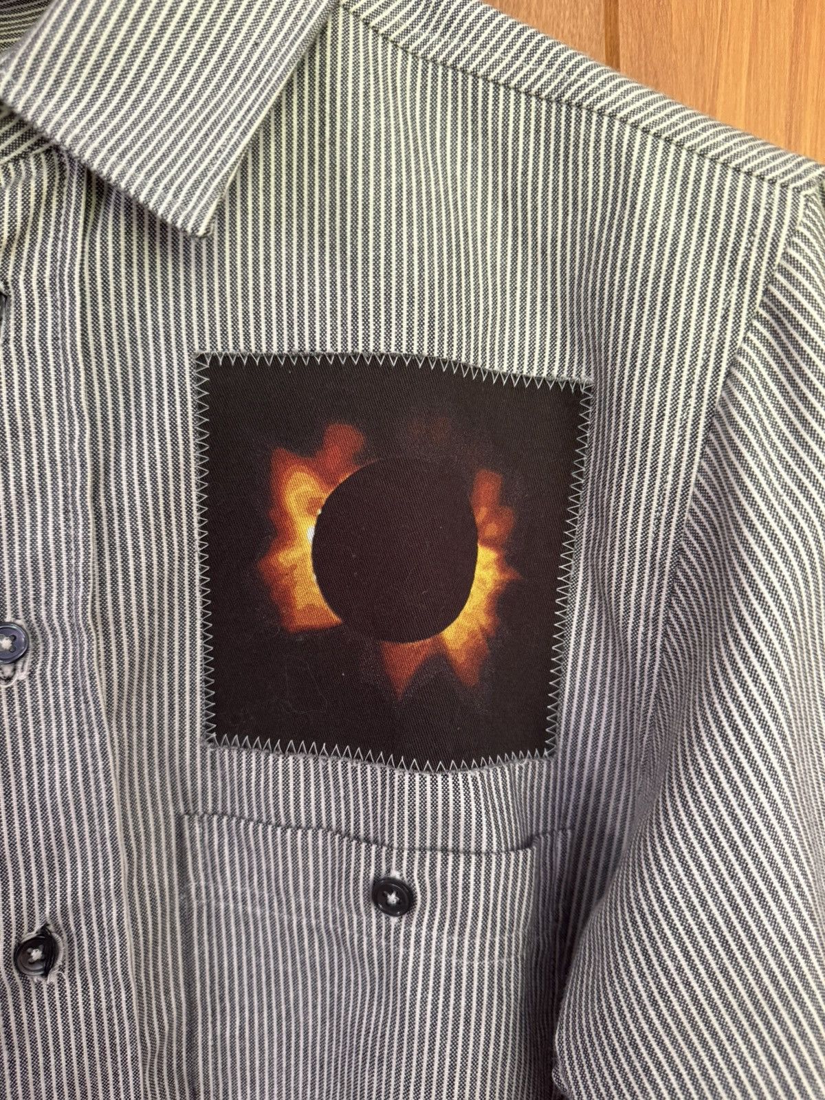 PACCBET Rassvet (Paccbet) Patchwork Stripe Work Shirt Size US L / EU 52-54 / 3 - 5 Thumbnail