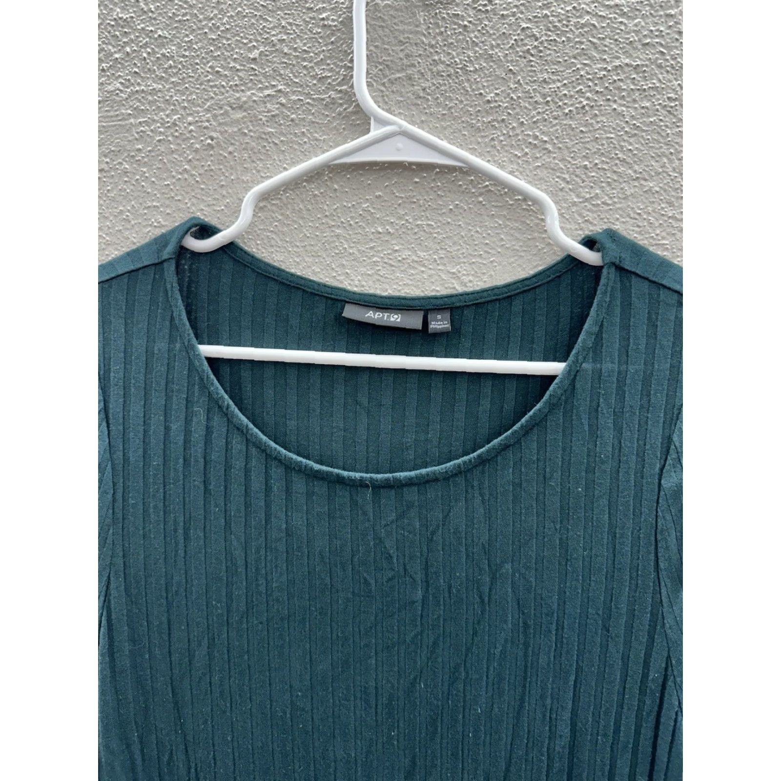 Apt. 9 Apt. 9 Womens Dress Small Green Long Sleeve Ribbed Round Neck Size S / US 4 / IT 40 - 3 Thumbnail