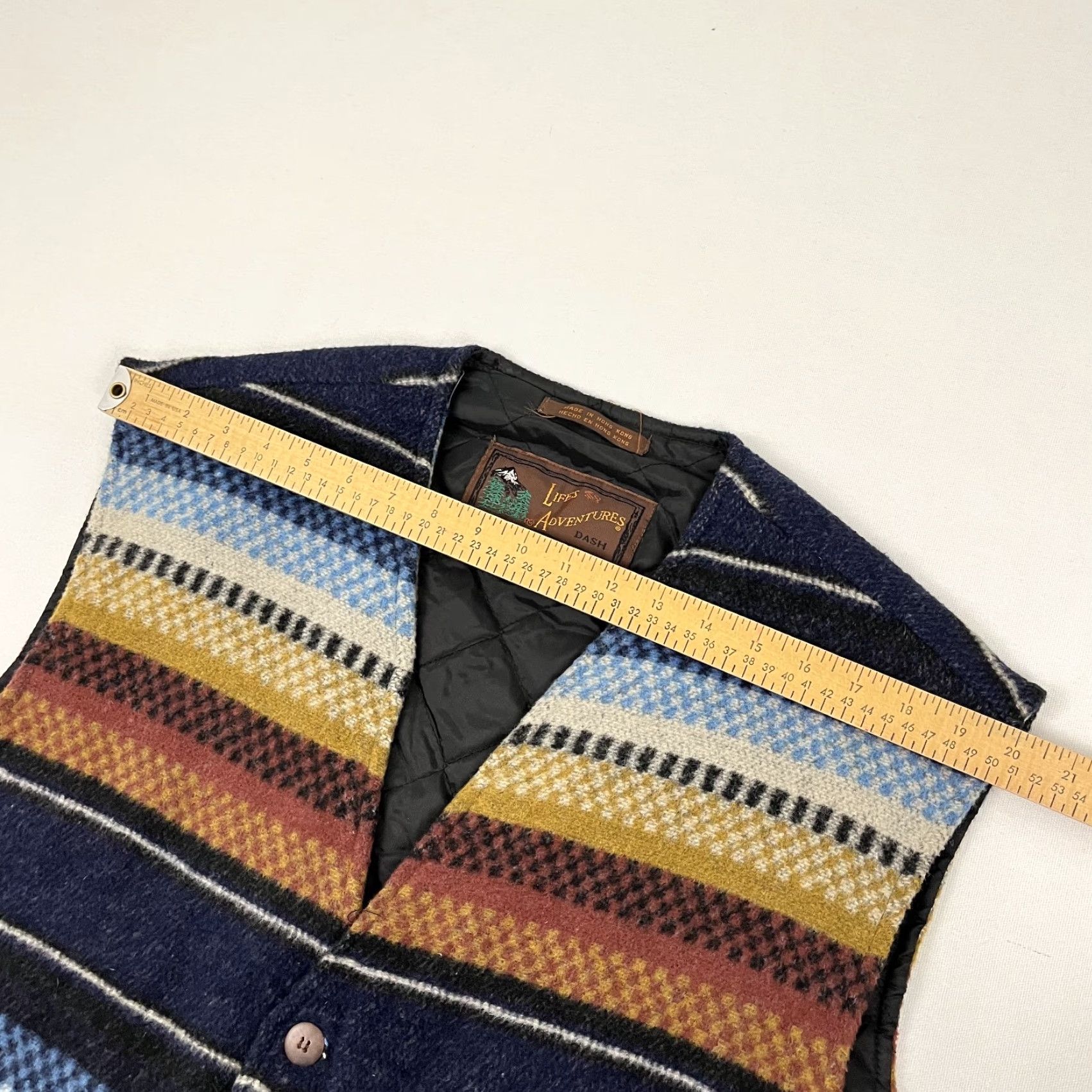 Etro VINTAGE Lifes Adventure Dash Vest Adult Large Wool Striped Southwestern Aztec Retro Jacket/Coat Size US L / EU 52-54 / 3 - 5 Thumbnail