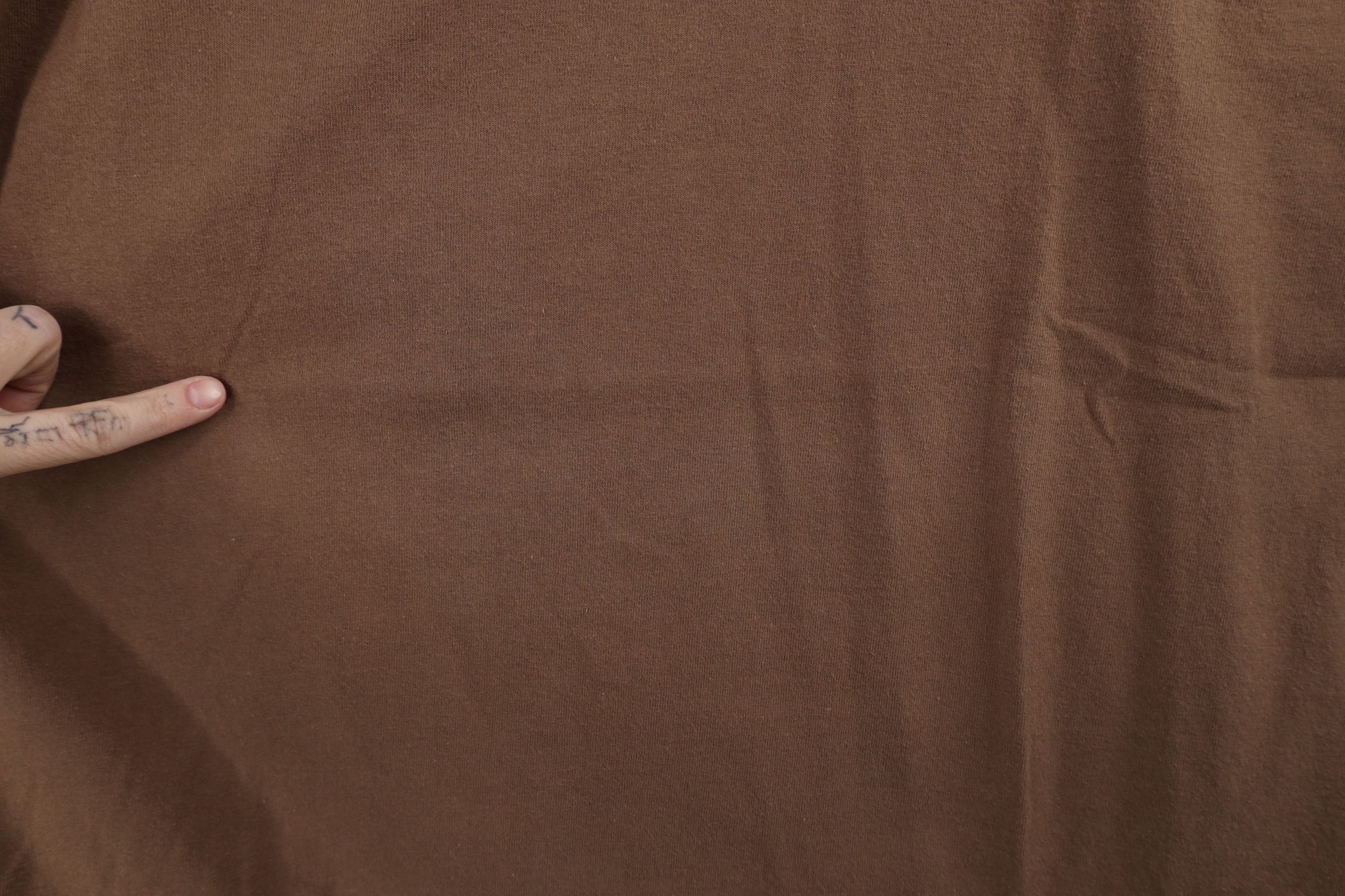 Vintage Vintage 90s Streetwear Heavyweight Cotton T-Shirt Brown Size US XL / EU 56 / 4 - 6 Thumbnail