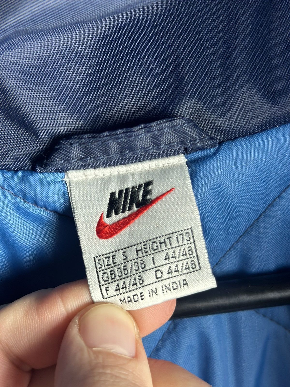 Nike × Vintage Nike Vintage Jacket Big Logo Blue Size Men's S Size US S / EU 44-46 / 1 - 9 Thumbnail