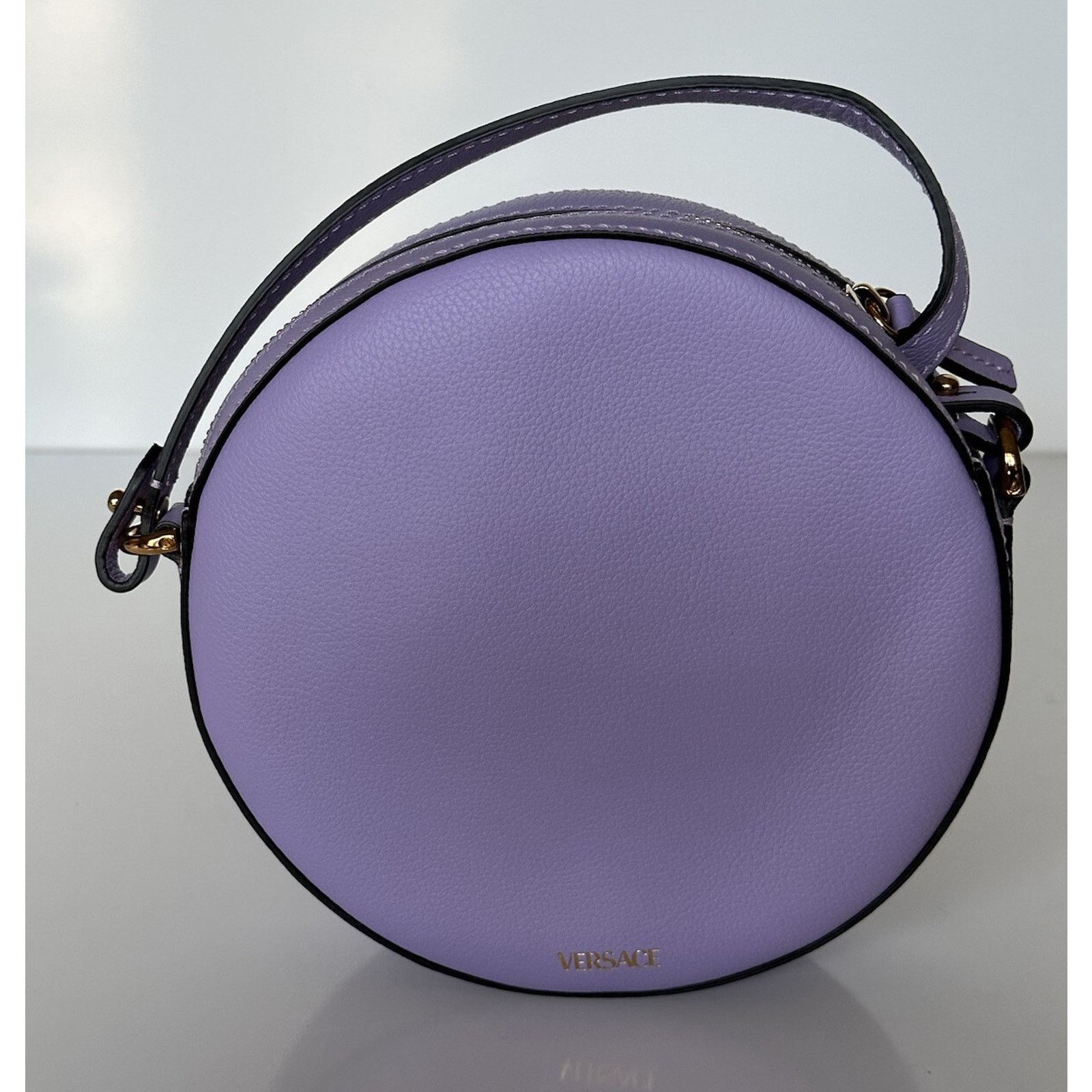 Versace Versace Medusa Leather Round Lilac Crossbody Bag DBFI050 Size ONE SIZE - 7 Thumbnail